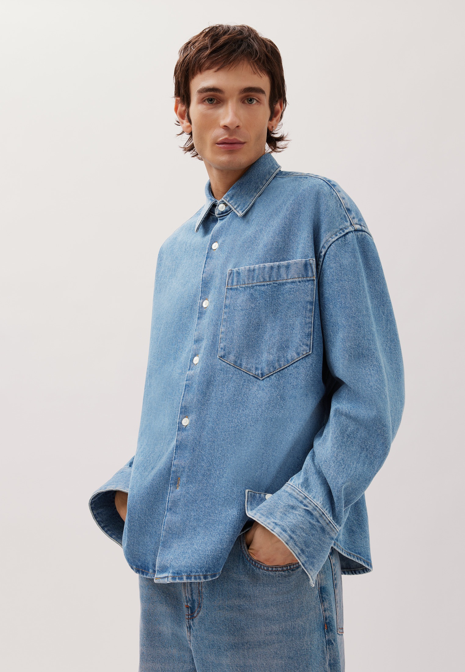 studio seidensticker Chemise d'affaires Oversized 1/1 Kentkragen Denim
