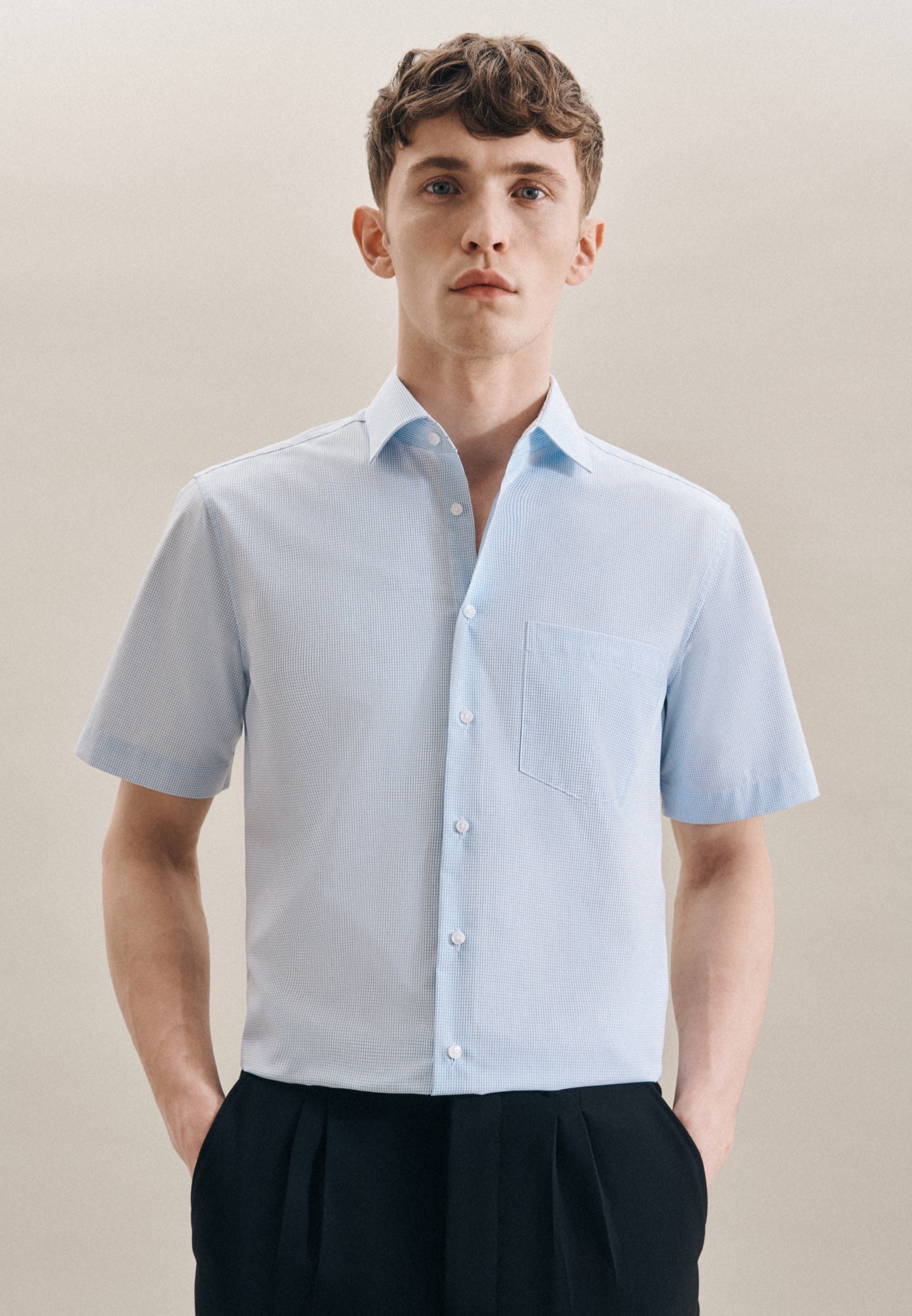 Image of seidensticker Businesshemd »Regular«, Regular Kurzarm Kentkragen Karo bei Ackermann Versand Schweiz