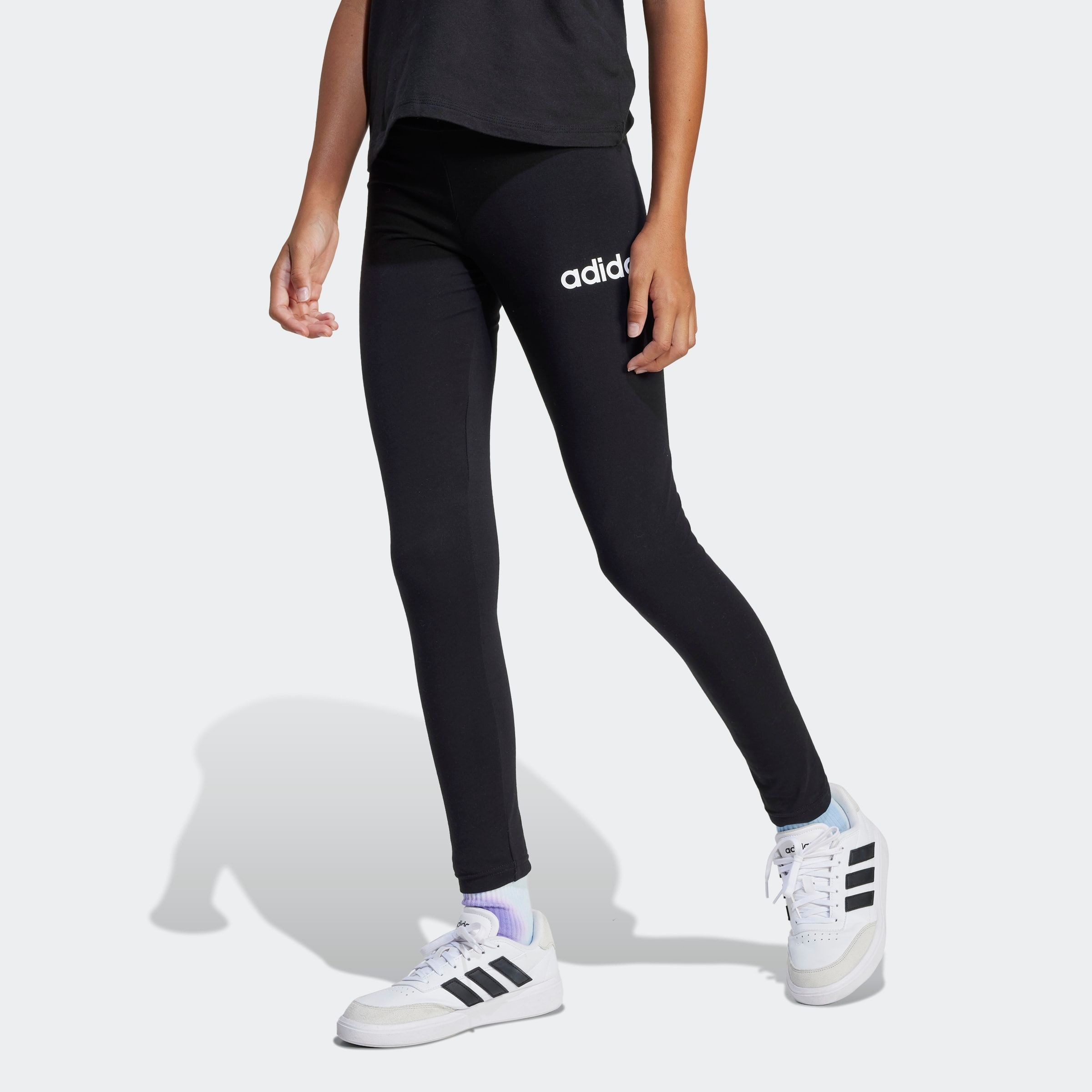 Image of adidas Sportswear Leggings "ESSENTIALS KIDS" sportlicher Stil, für Kinder, aus Baumwolle mit Elasthan