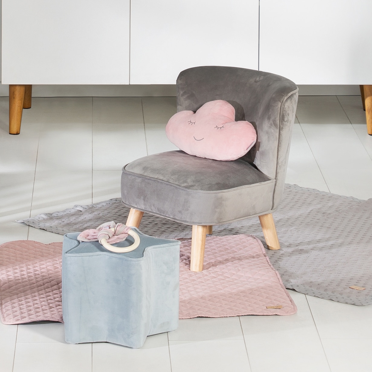 roba® Fauteuil pour enfant »Lil Sofa« mit Holzfüssen