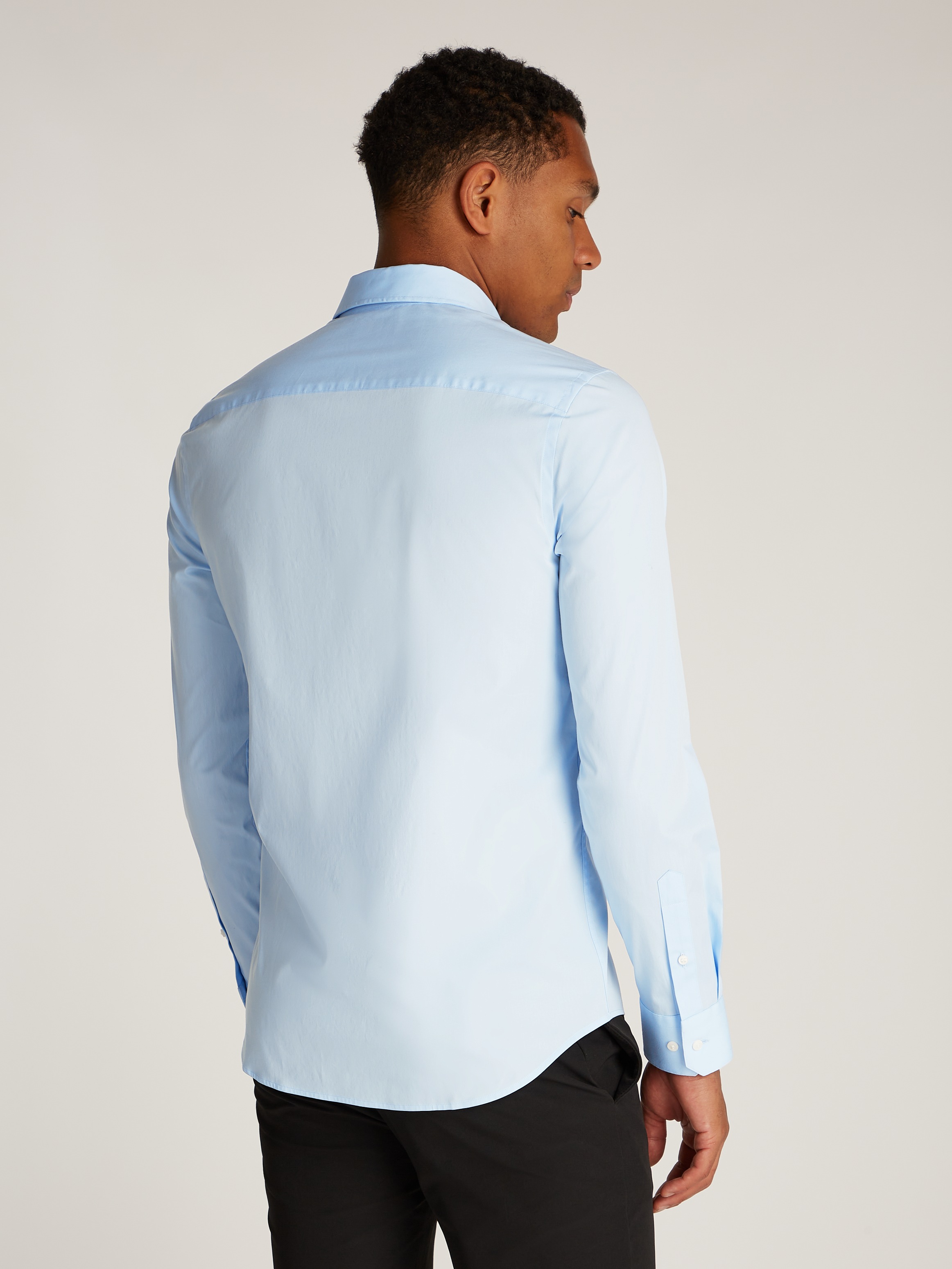 Calvin Klein Businesshemd »STRETCH POPLIN SLIM SHIRT«, mit Calvin Klein Logo auf der Brust