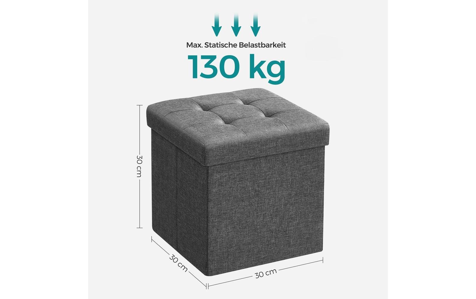 SONGMICS Sitztruhe »mit Aufbewahrung 30 x 30 cm«