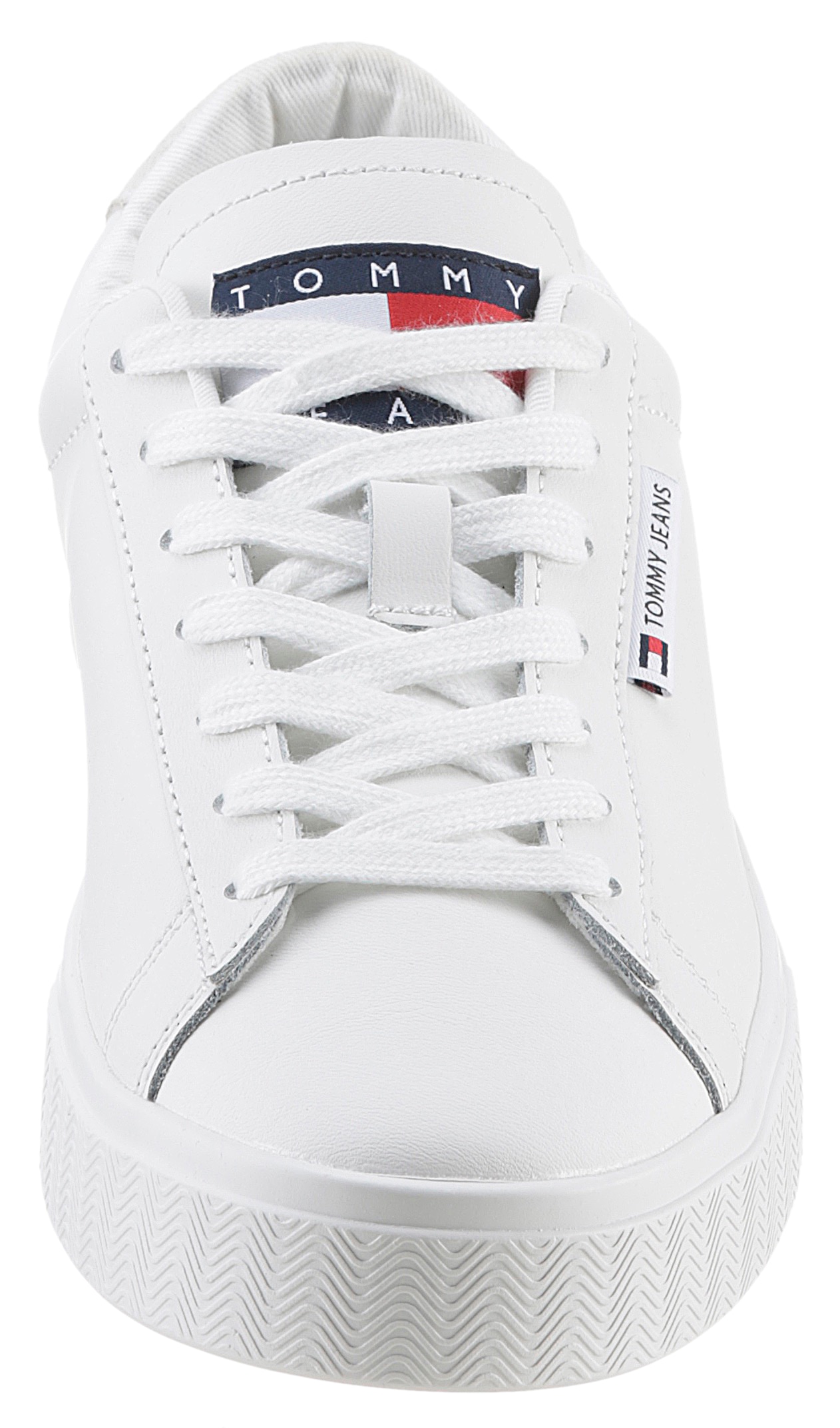 Tommy Jeans Plateausneaker »TJW CUPSOLE SNEAKER ESS«, mit Logoaufnäher an der Zunge, Freizeitschuh, Halbschuh, Schnürschuh