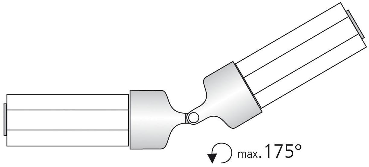 Liedeco Gelenkverbinder, (1 St.), Eckverbinder für Gardinenrohre Ø 16 mm