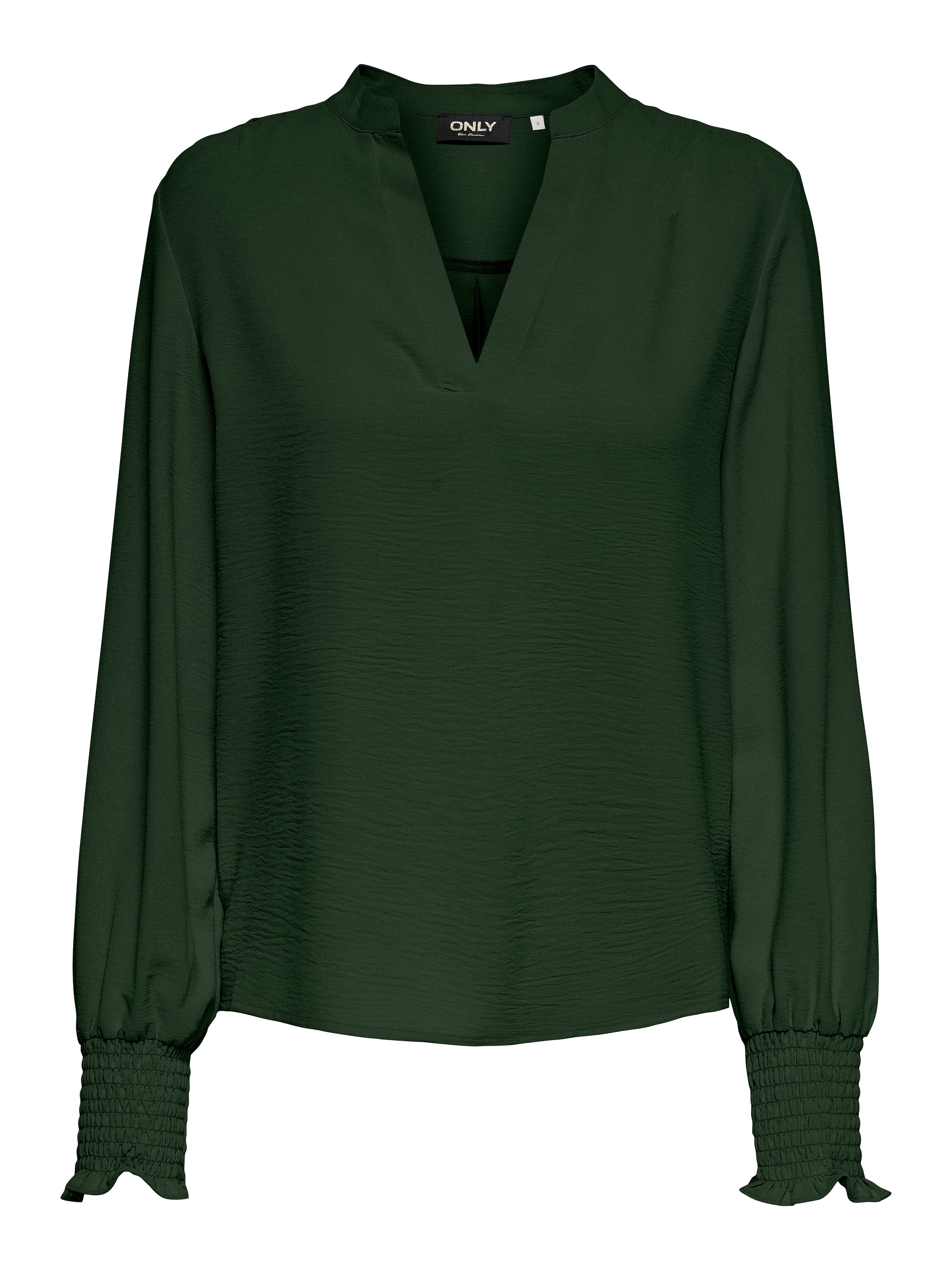 ONLY Blusenshirt »ONLMETTE V-NECK LS SMOCK TOP NOOS WVN«