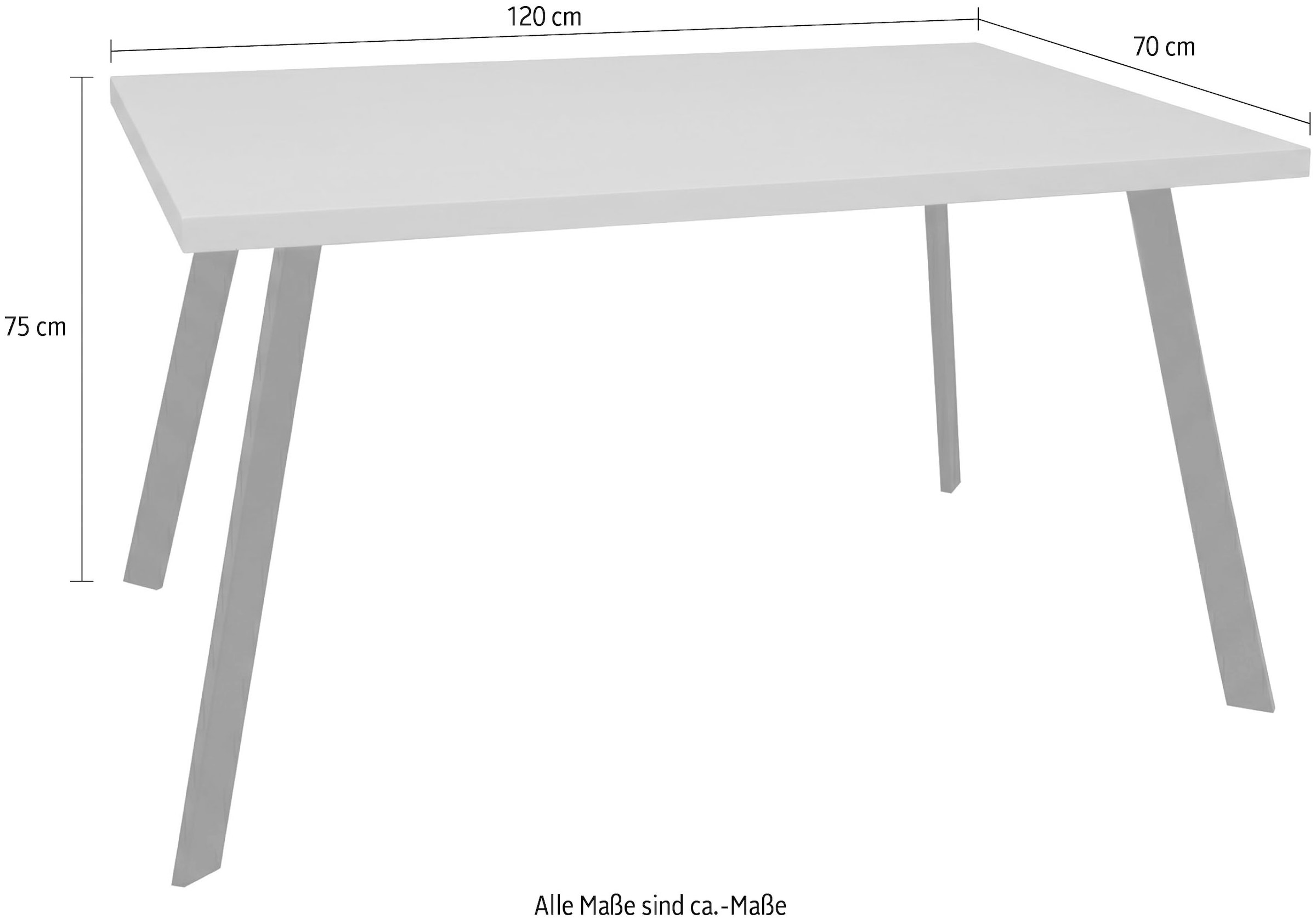 Mäusbacher Table de bistrot »Big Bistro Metall« Plaque carrée, LxHxP 120x75x70 cm