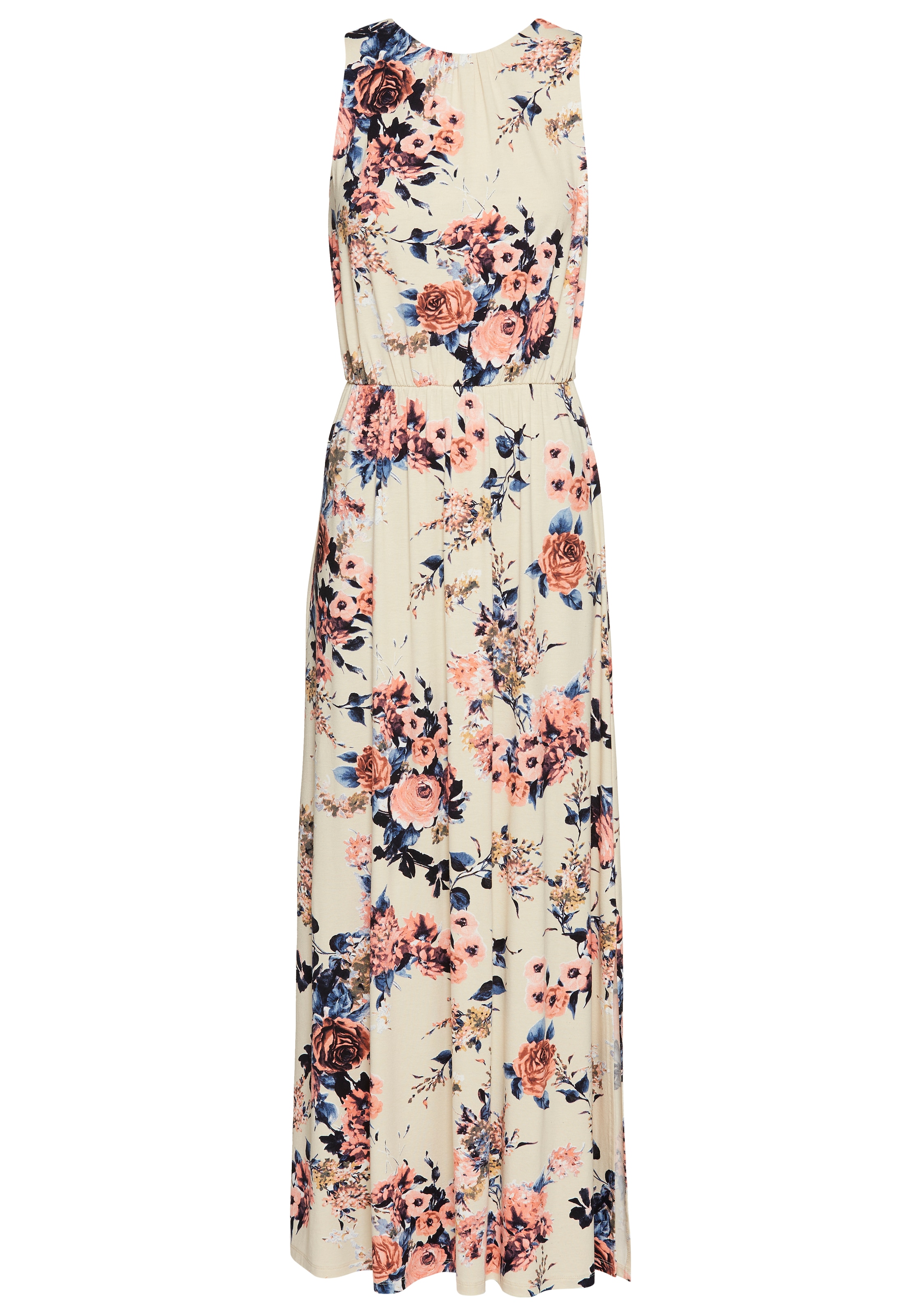 Laura Scott Sommerkleid, mit hohem Rundhals vorn und tiefem hinten, Maxikleid - NEUE KOLLEKTION