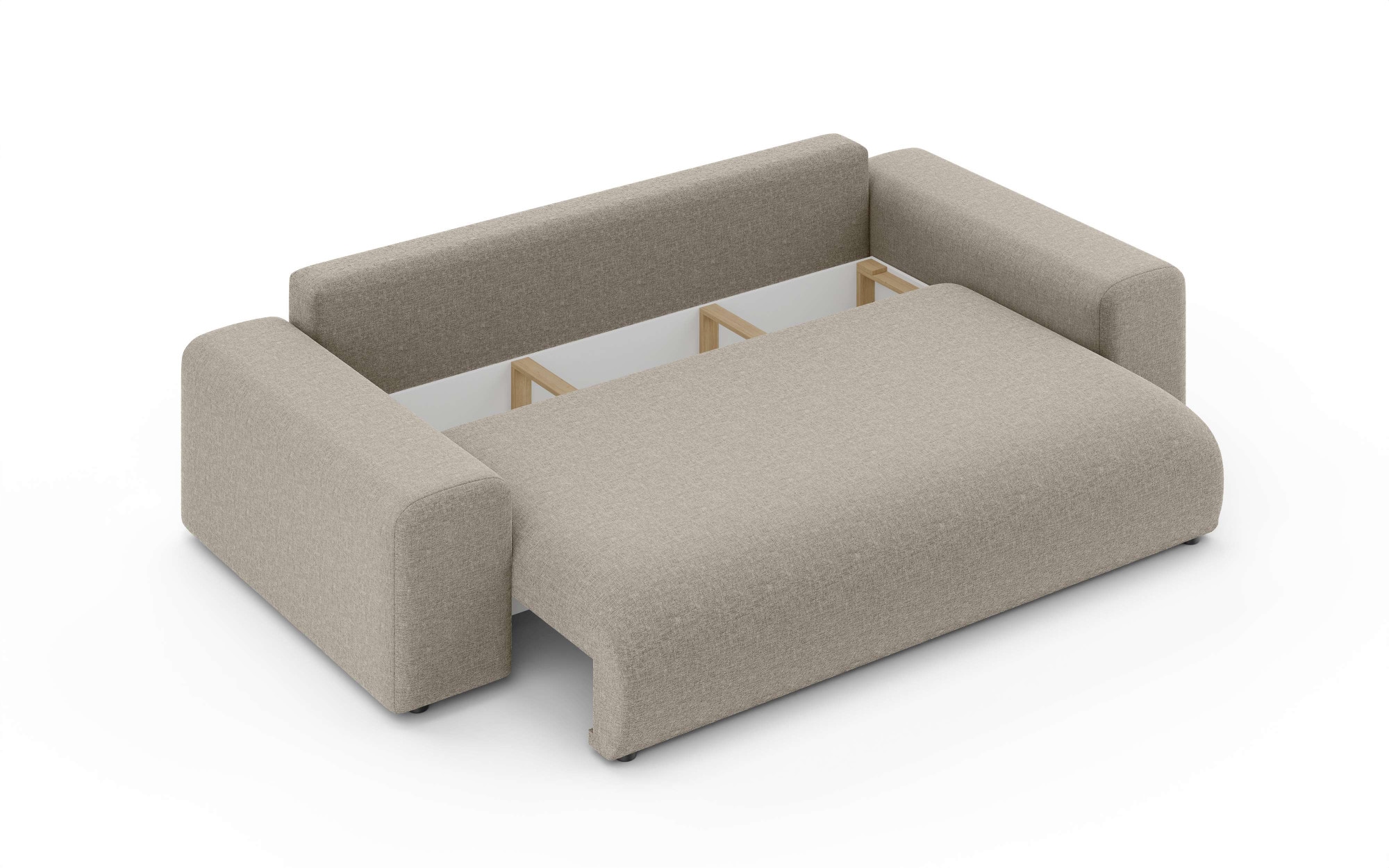 Home affaire Big-Sofa »LAKESIDE 3-Sitzer Schlafsofa mit Bettkasten, Breite 256,5 cm« Liegefläche 168,5x195 cm, hoher Sitzkomfort, Masse B/T/H: 256/122/82cm