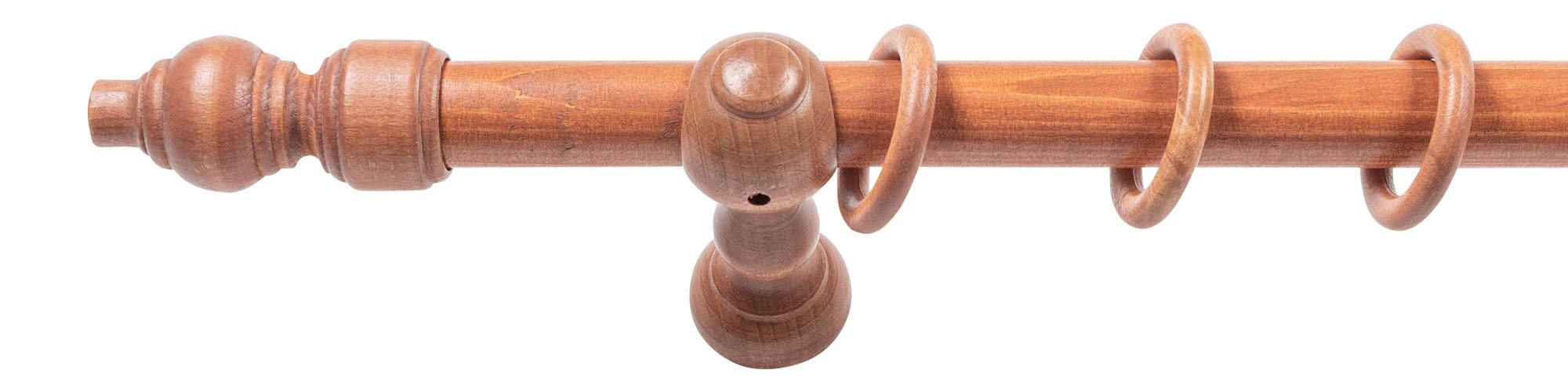 SN DECO GROUP Gardinenstange »Filigrano«, 1 läufig-läufig, Fixmass, 28 mm, Holz, verschiedene Längen und Farben, Komplettset