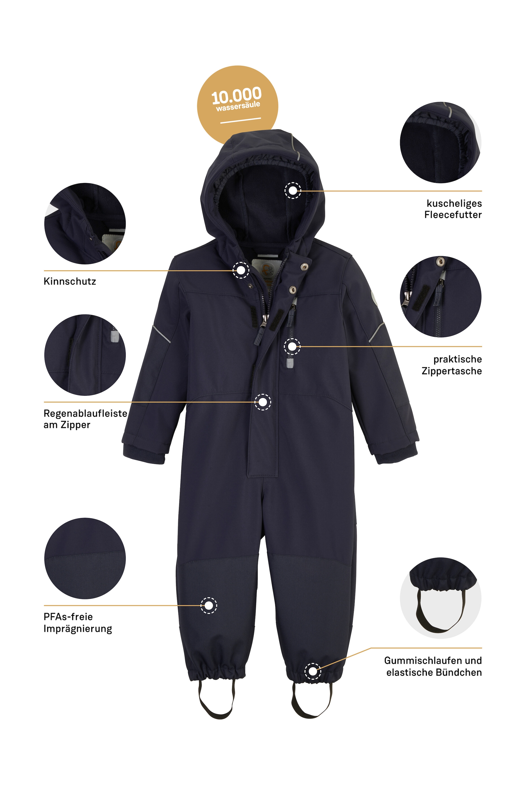 first instinct by killtec Overall »FIOW 10 MNS SFTSHLL ONPC« Softshell Overall: atmungsaktiv, 10.000 mm Wassersäule, warmes Fleece