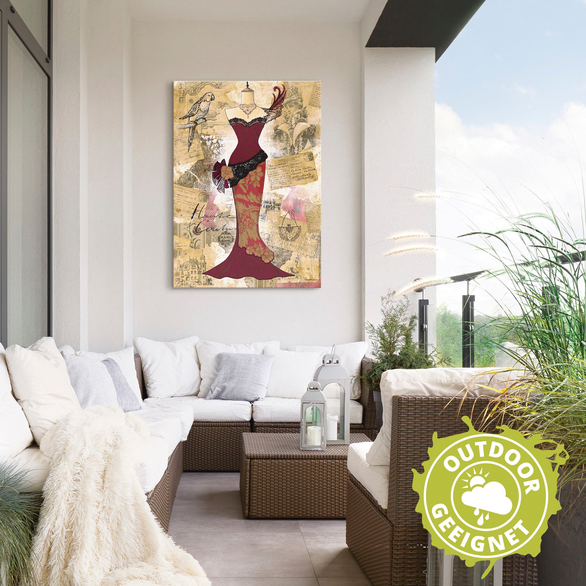 Artland Wandbild »Antikes Kleid - Collage«, Mode, (1 St.), als Alubild, Outdoorbild, Leinwandbild, Poster in verschied. Grössen