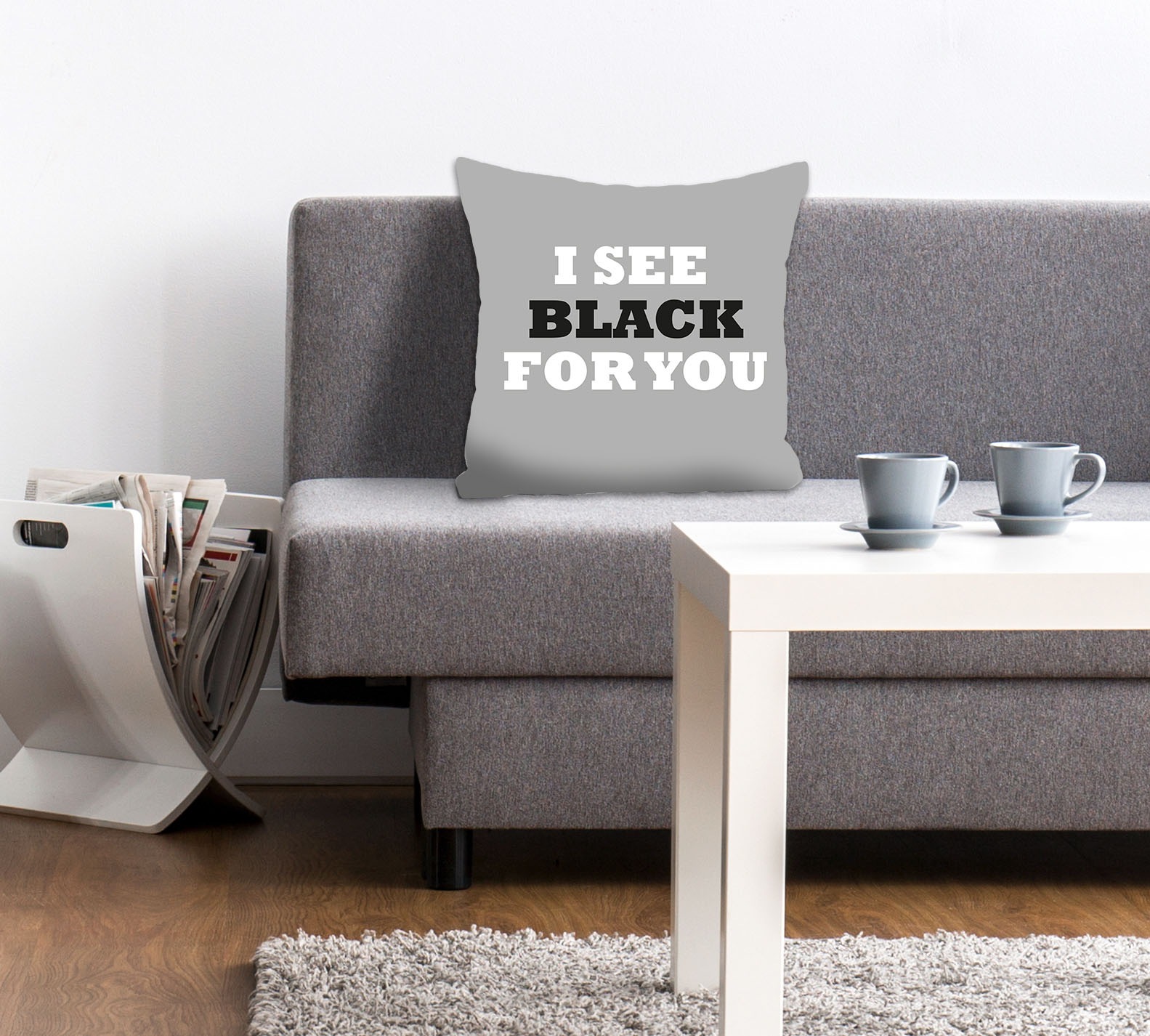 Image of queence Dekokissen "I SEE BLACK FOR YOU" Kissenhülle ohne Füllung, 1 Stück