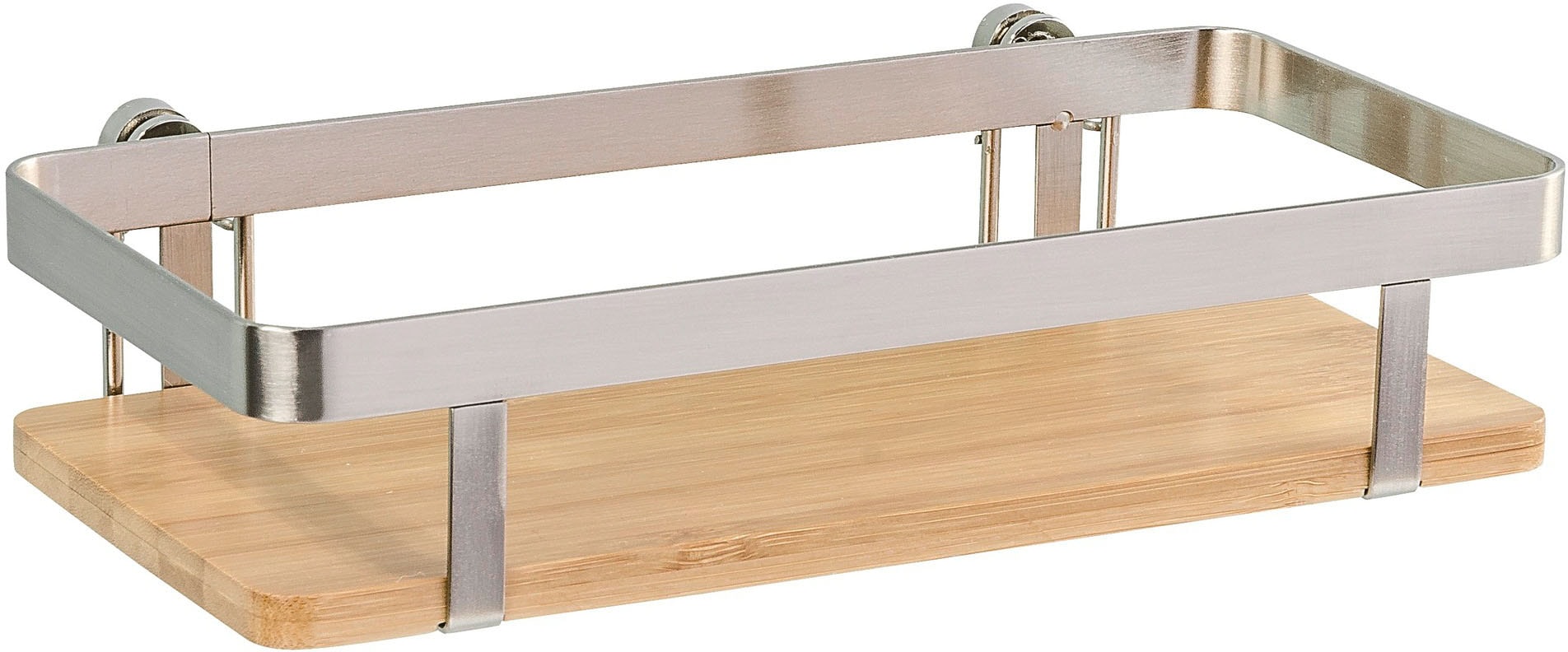 WENKO Küchenregal »Turbo-Loc® Premium«, gebürsteter Flachstahl mit Bambusboden kaufen
