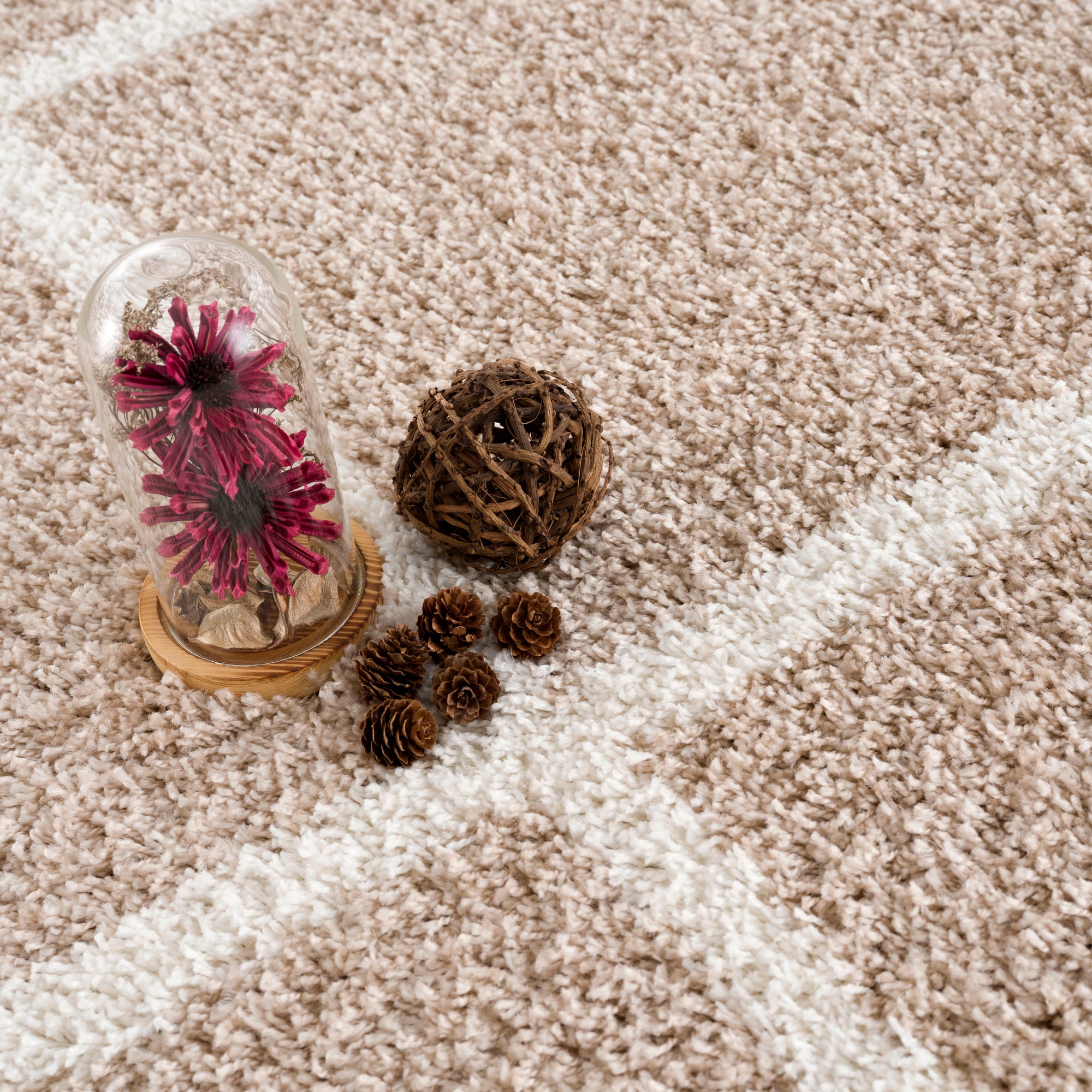 Sanat Hochflor-Teppich »Madrid«, rund, 30 mm Höhe, Wohnzimmer, Langflor, Shaggy Teppich