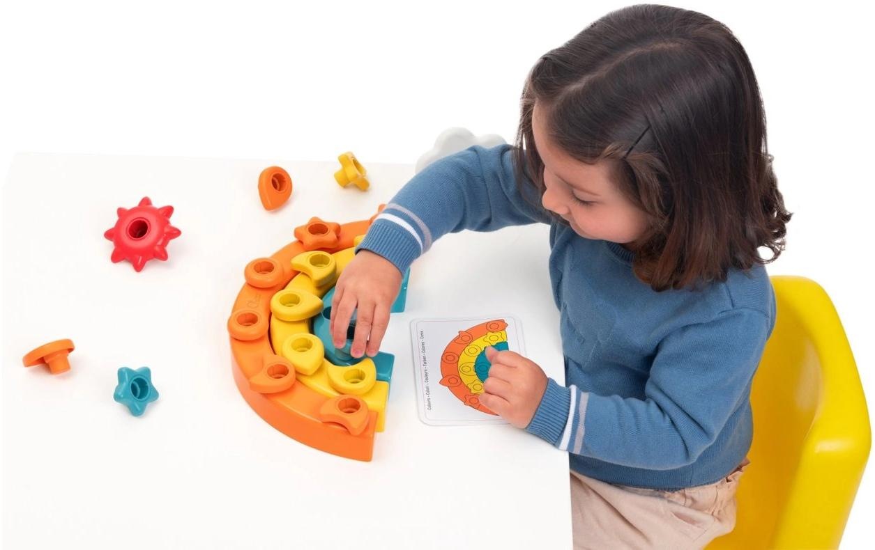 Chicco Lernspielzeug »Regenbogen Steckspiel« Farbenfrohes Set für kreativen Spielspass und kognitive Entwicklung