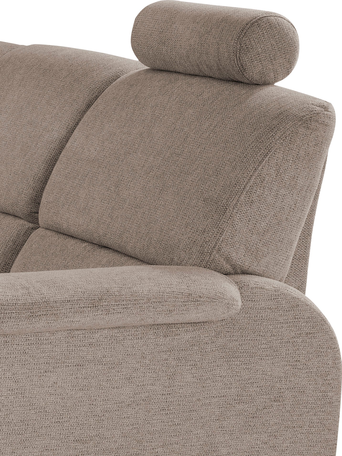 Home affaire Ecksofa »Pisa L-Form, mit Schlaffunktion, Stauraum, 2x höhenverstellbare«, Kopfstützen und Relaxfunktion im Eckelement