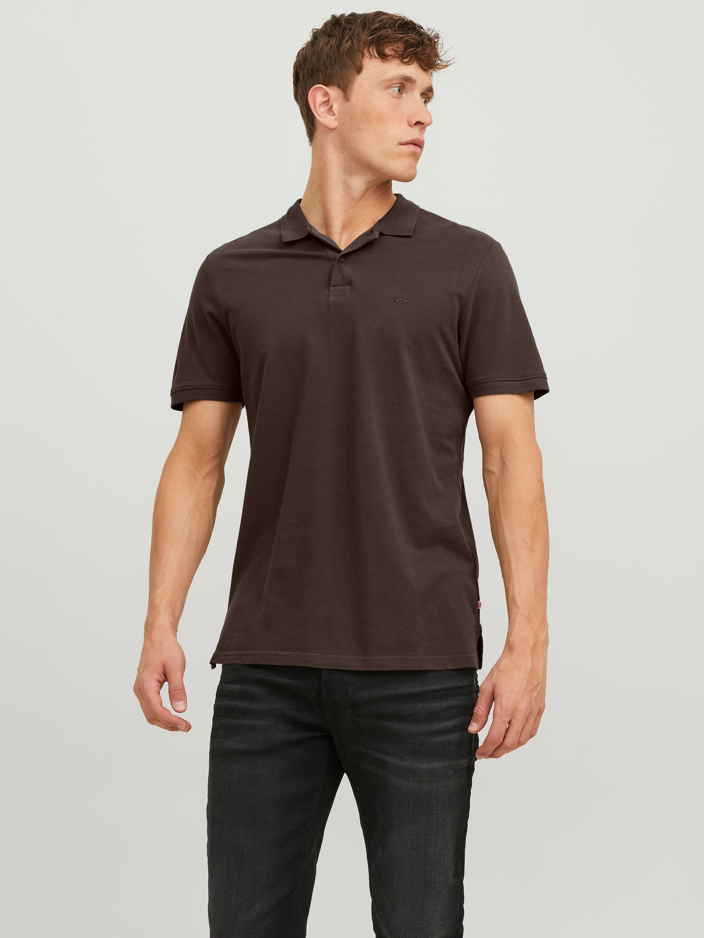 Image of Jack & Jones Poloshirt "JJEBASIC POLO SS NOOS" Baumwolle, slim fit
