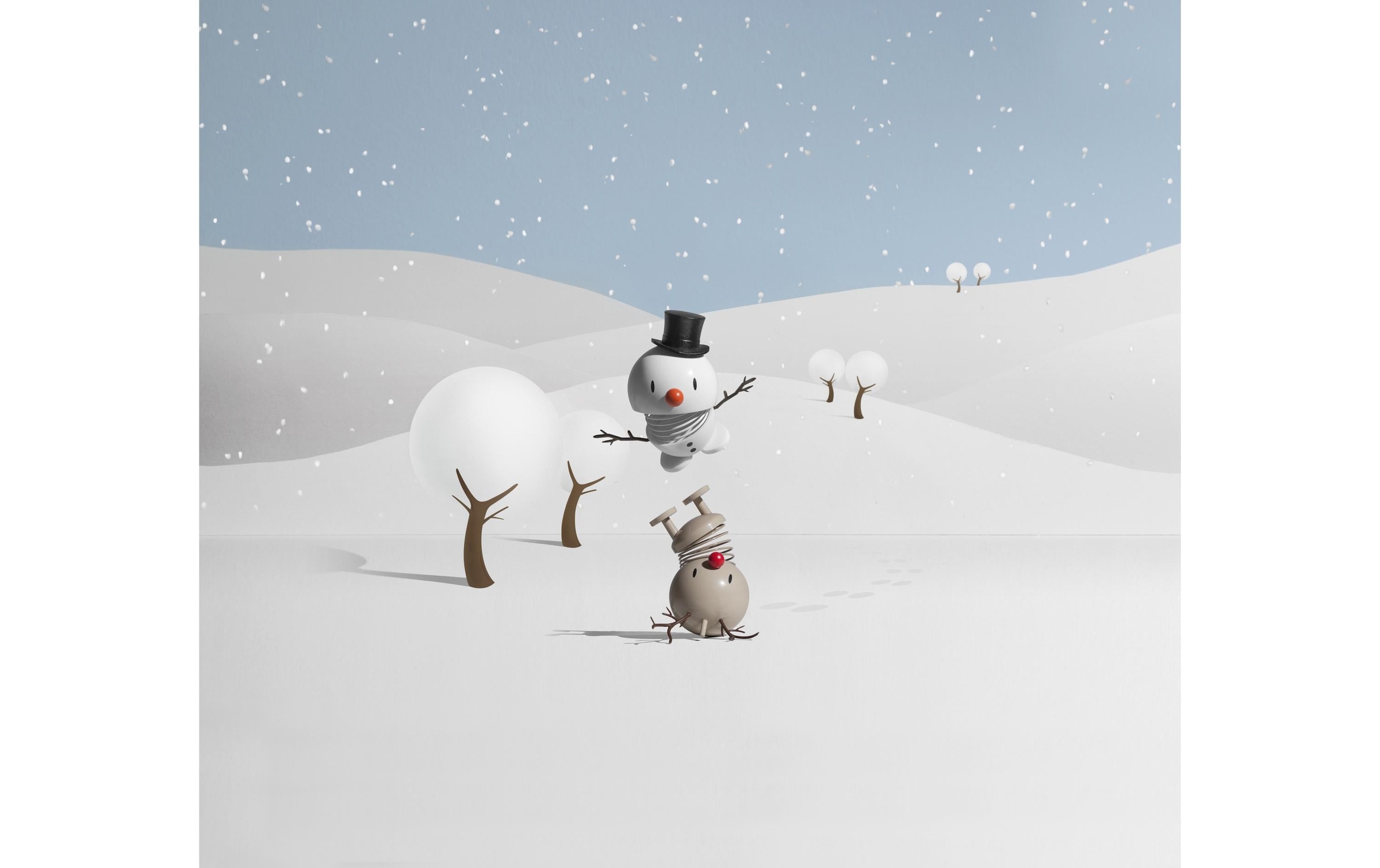 HOPTIMIST Weihnachtsfigur "Bumble Schneemann S 7,8 cm"