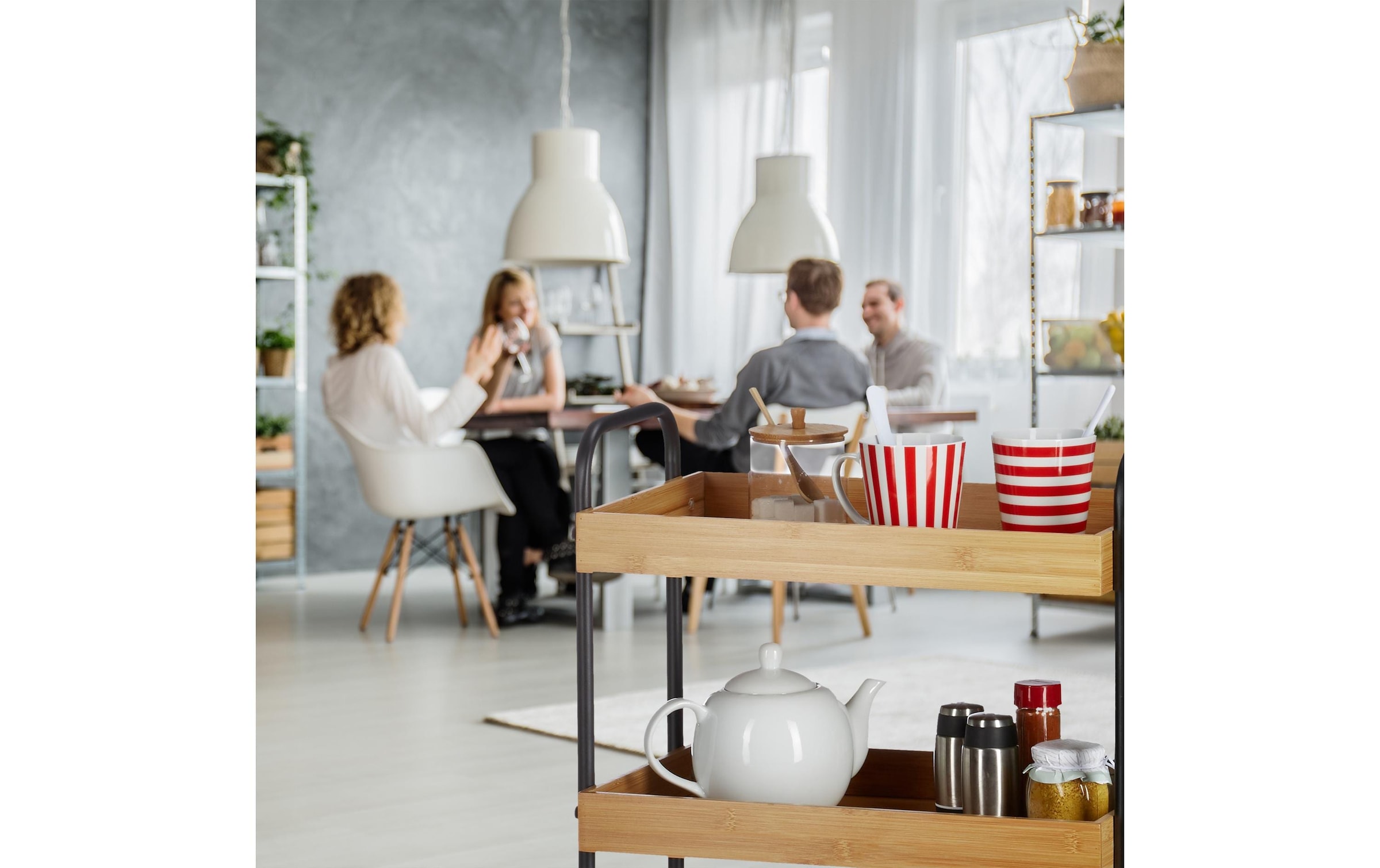 relaxdays Chariot de service »mit 3 Ablagen 70 x 50 x 28 cm«