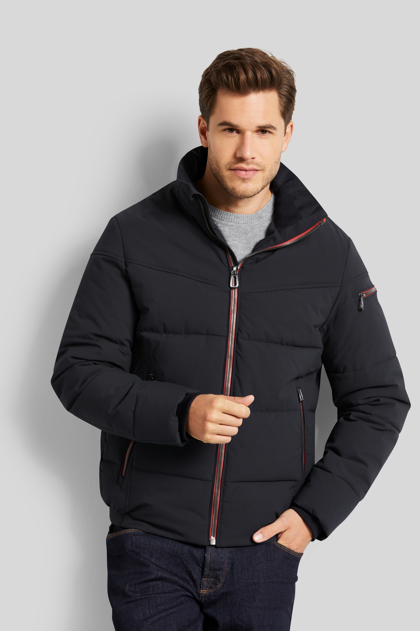 Image of bugatti Blouson ohne Kapuze mit breitem Steppbild