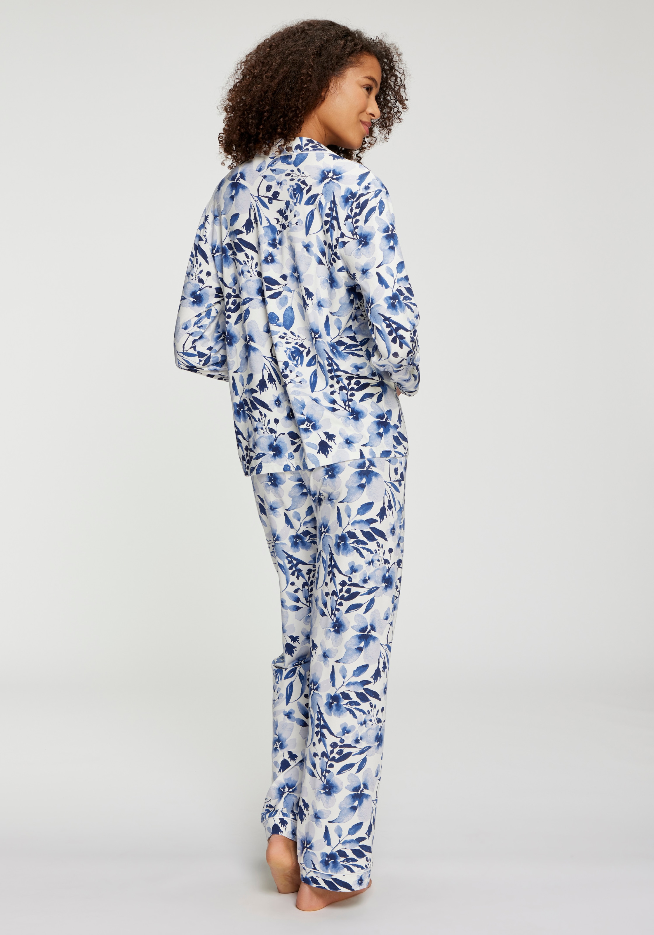LASCANA Pyjama Ensemble, 2 mit Blumen-Alloverprint