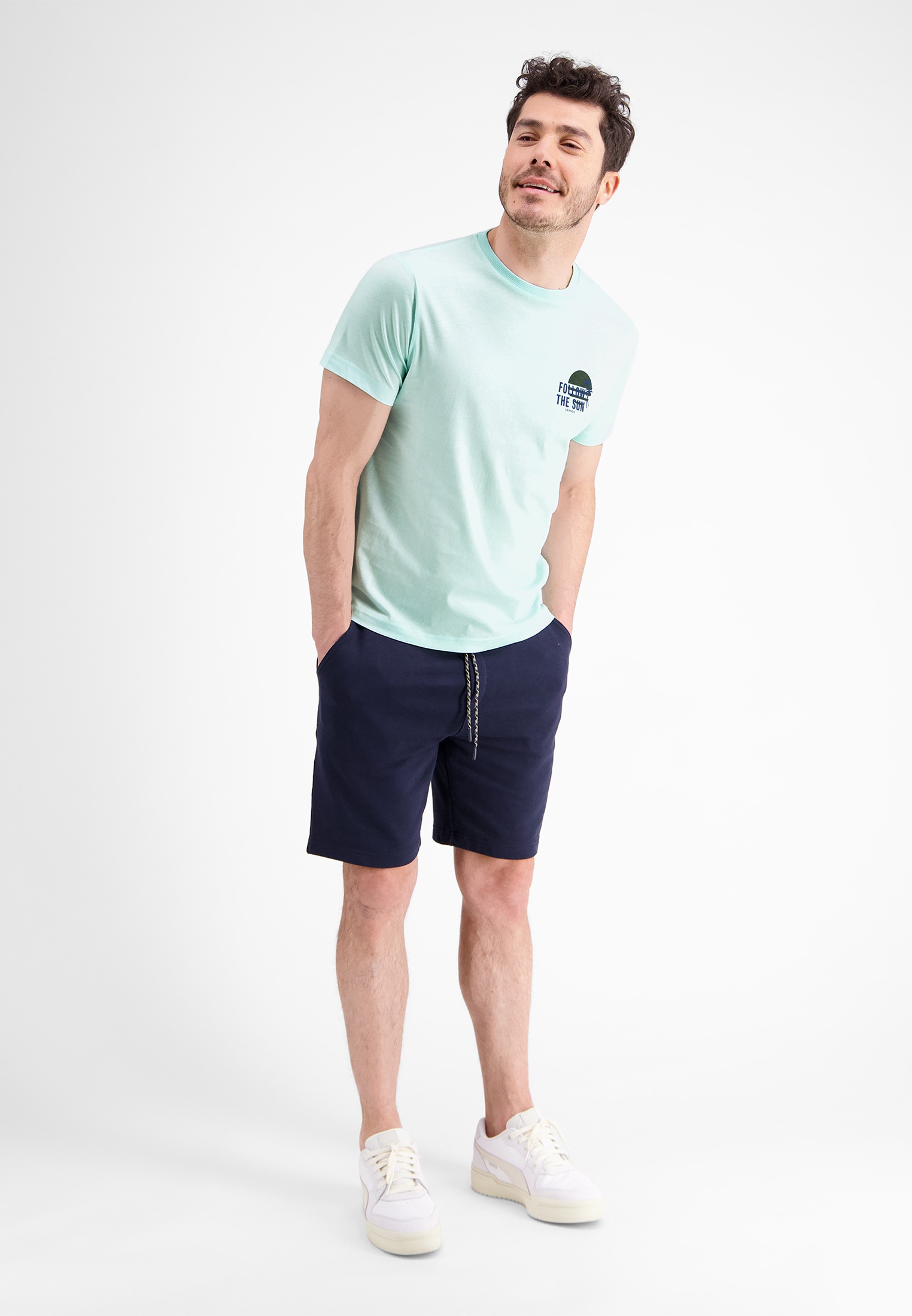 LERROS T-shirt »T-Shirt mit Brustprint *Follow the sun*«