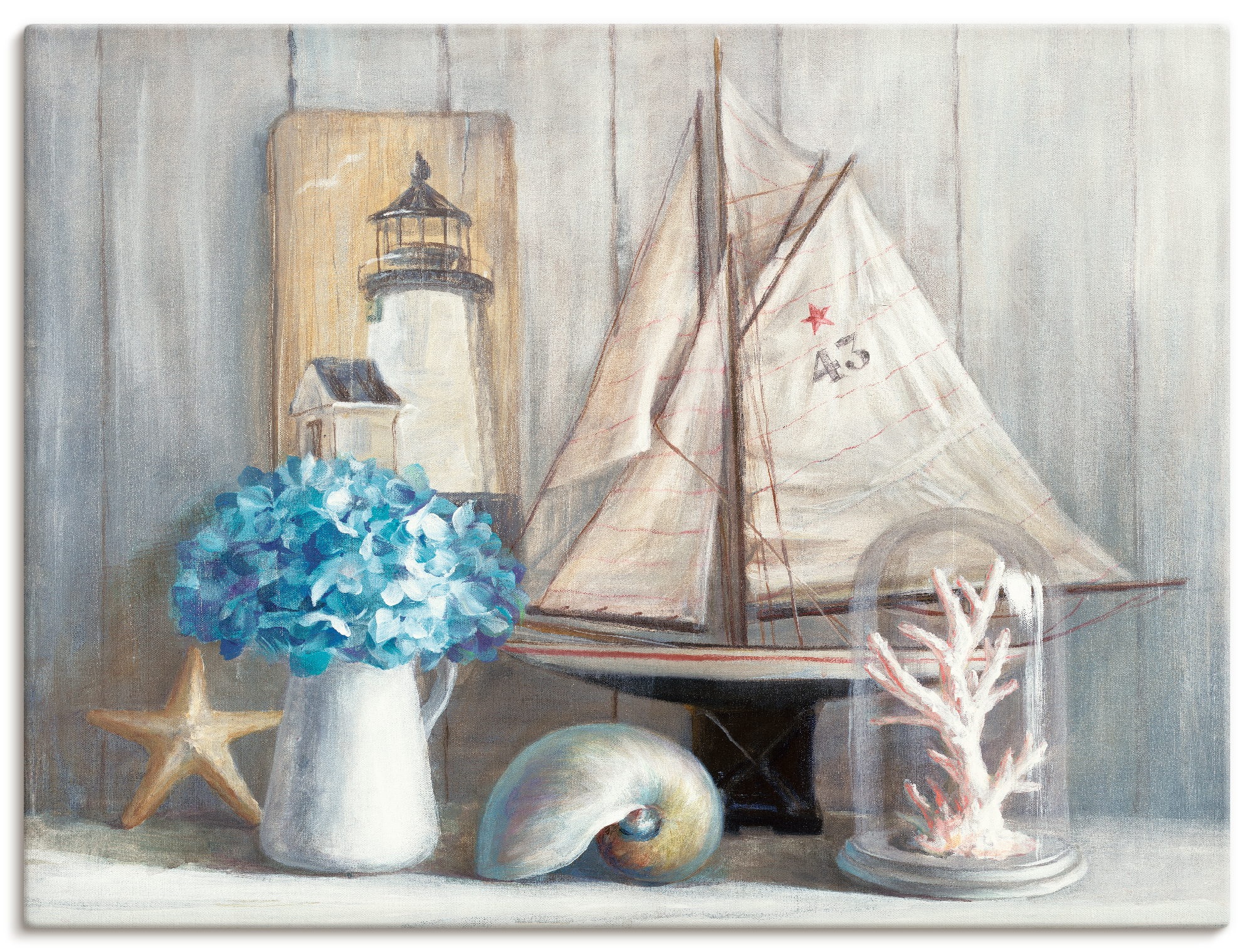 Image of Artland Wandbild »Sommerhaus«, Arrangements, (1 St.), in vielen Grössen & Produktarten -Leinwandbild, Poster, Wandaufkleber / Wandtattoo auch für Badezimmer geeignet bei Ackermann Versand Schweiz