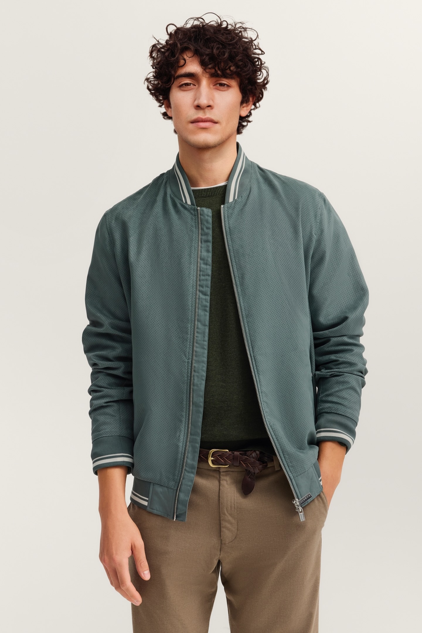 Image of bugatti Collegejacke "Regular Fit" wasserabweisend trotz leicht perforiertem Oberstoff