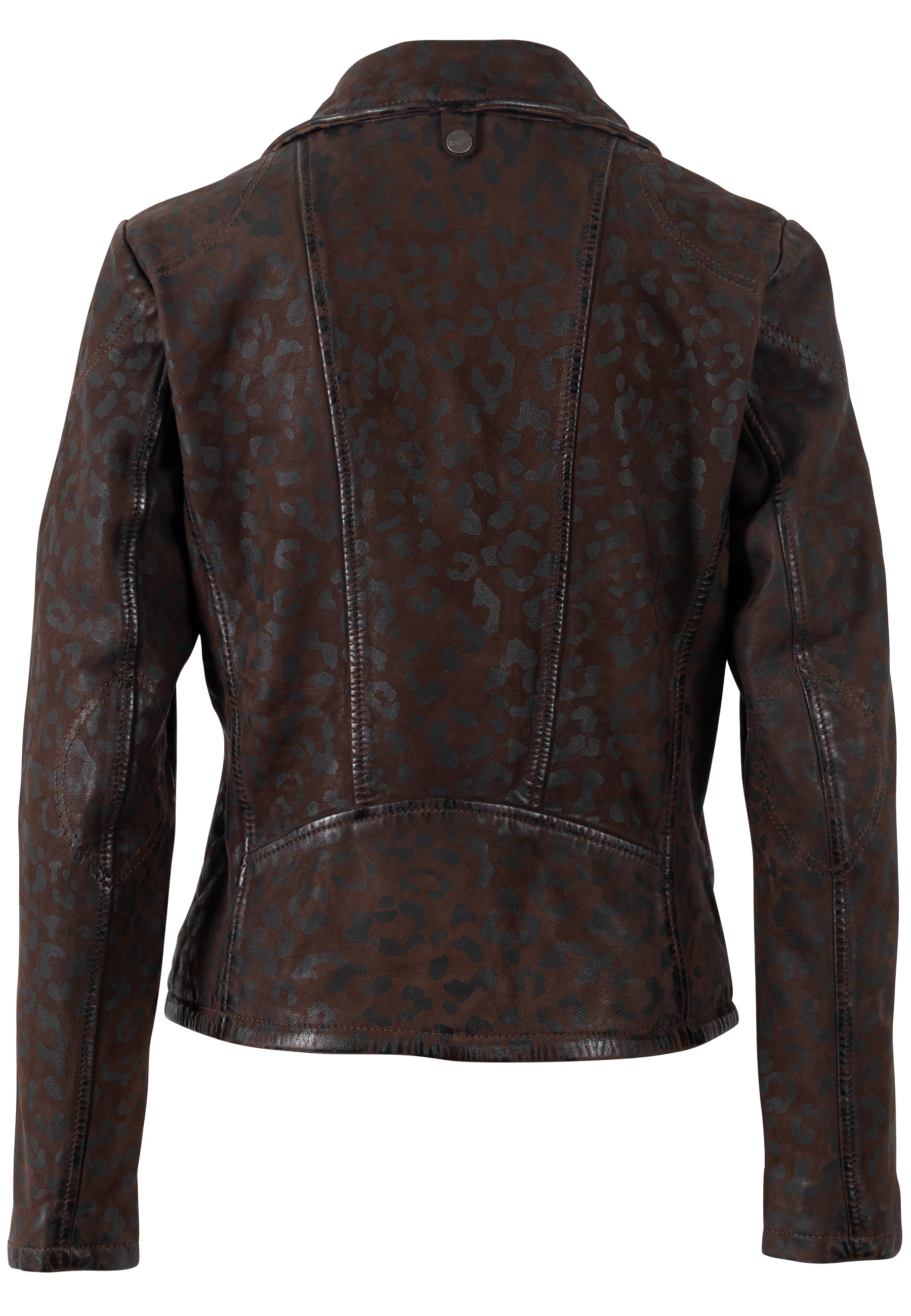 Mauritius Lederjacke »MWMeeow«, mit Reverskragen, All-Over Muster