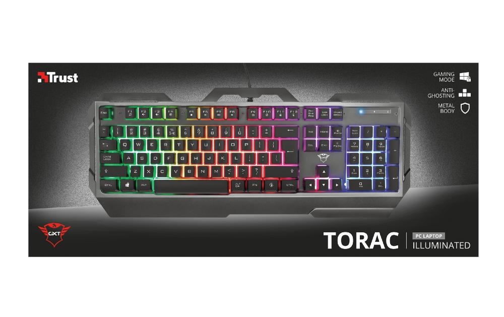 Trust Gaming-Tastatur »GXT 856 Torac QWERTZ (CH) Layout«, (Ziffernblock)