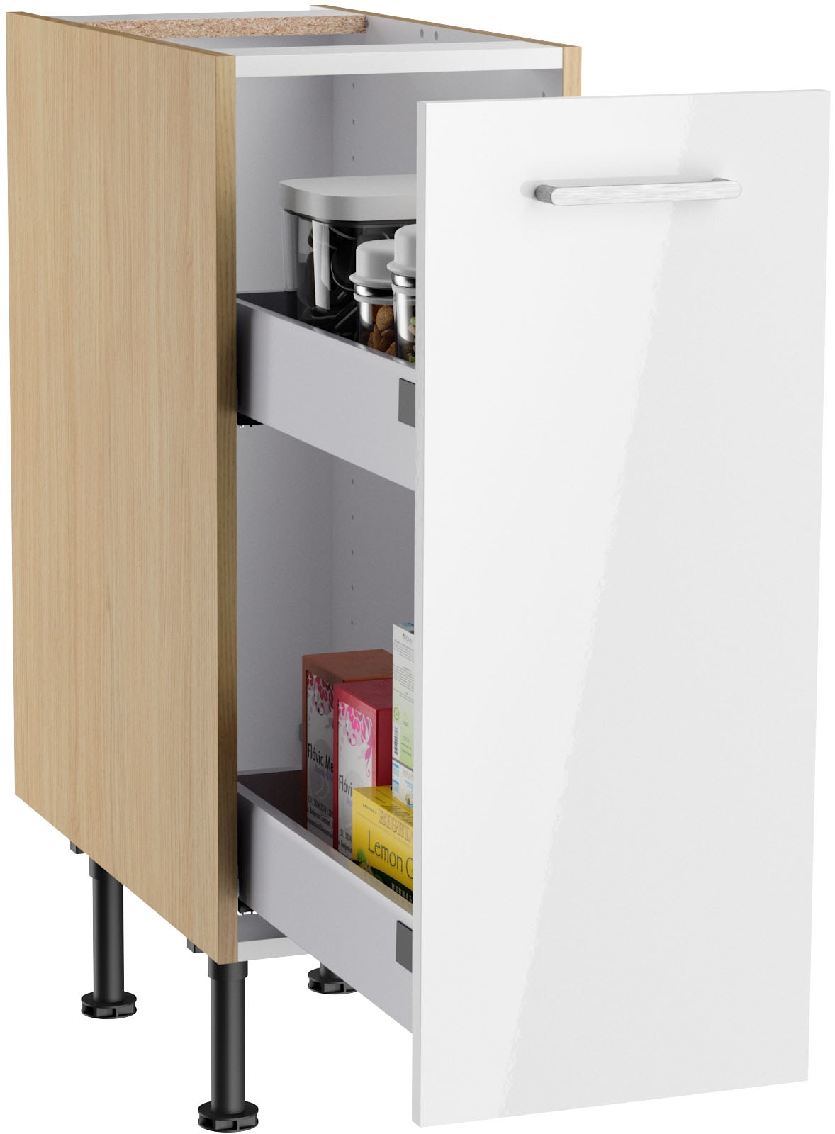 KOCHSTATION Armoire basse »KS-Lucy« Breite 30 cm, mit 1 Auszug, Soft-Close, höhenverstellbare Füsse
