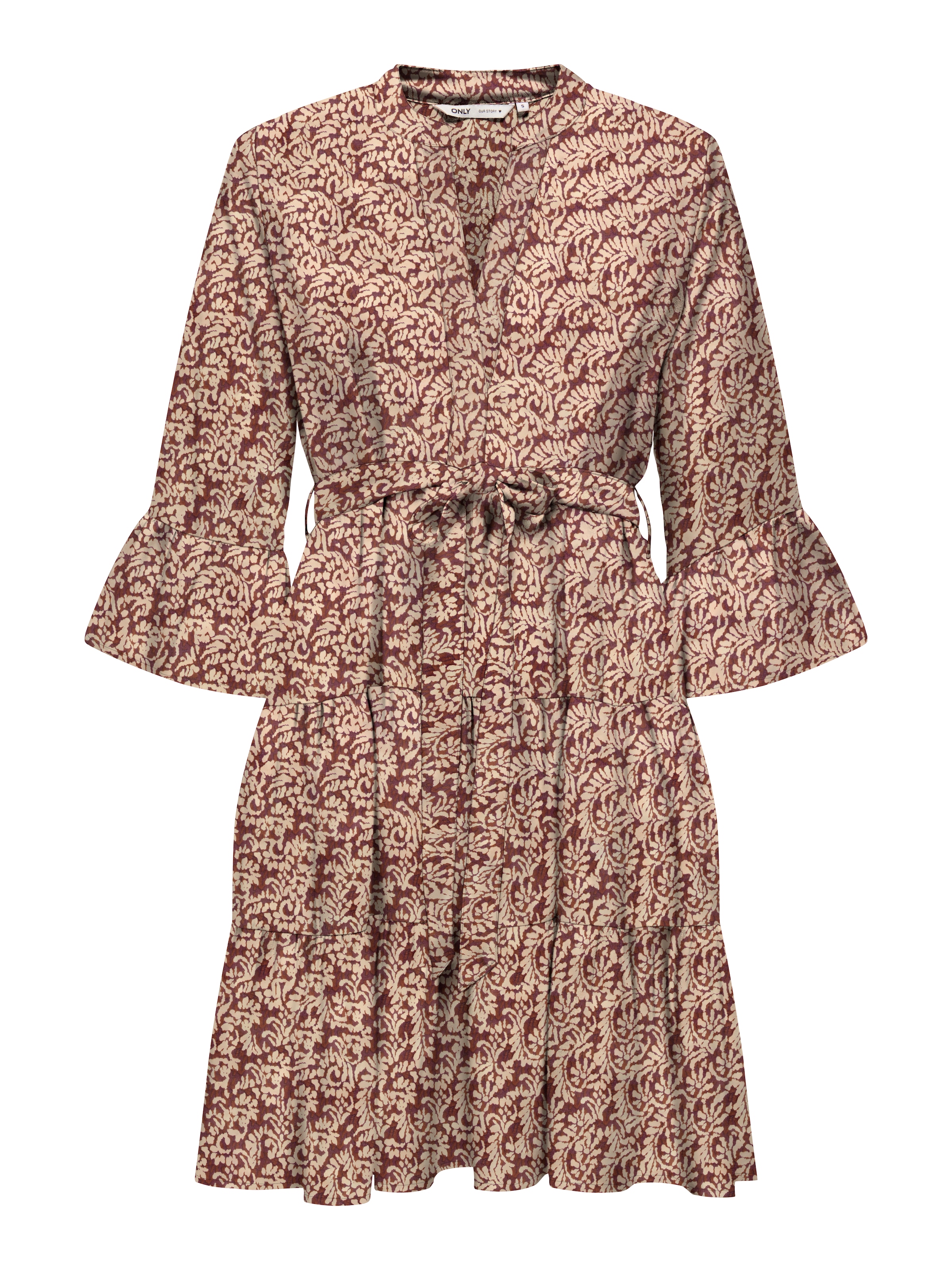 ONLY Tunikakleid »ONLSINA LIFE 3/4 SHORT DRESS NOOS WVN« mit Volant