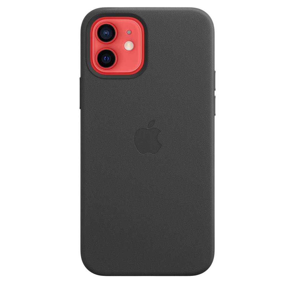 Apple Smartphone-Hülle »Apple iPhone 12/12 Pro Leder Case Mag Black«, iPhone 12-iPhone 12 Pro, 15,5 cm (6,1 Zoll), MHKG3ZM/A