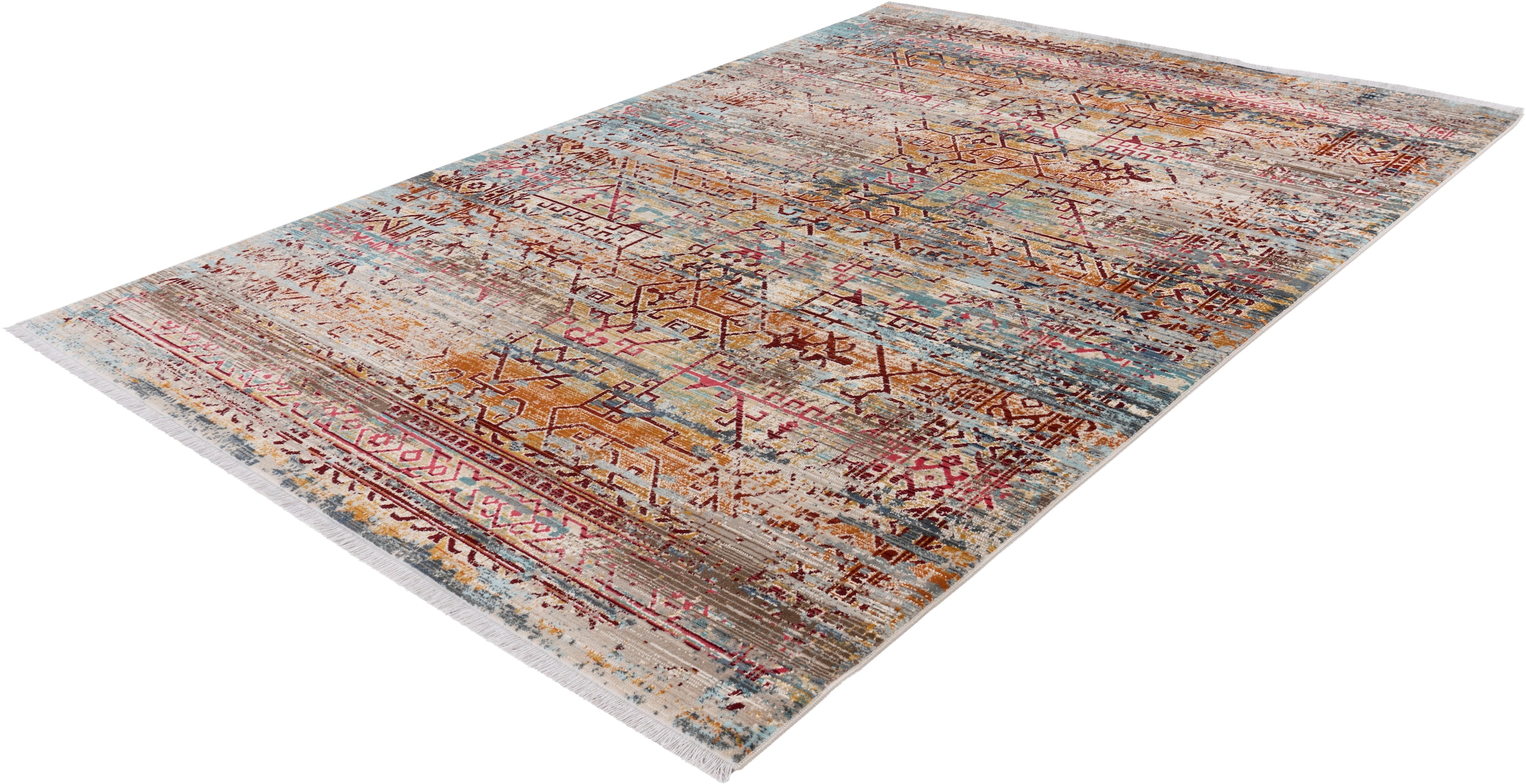 Image of Obsession Teppich "My Inca 356" rechteckig 6 mm Höhe Kurzflor, modernes Design, mit Fransen