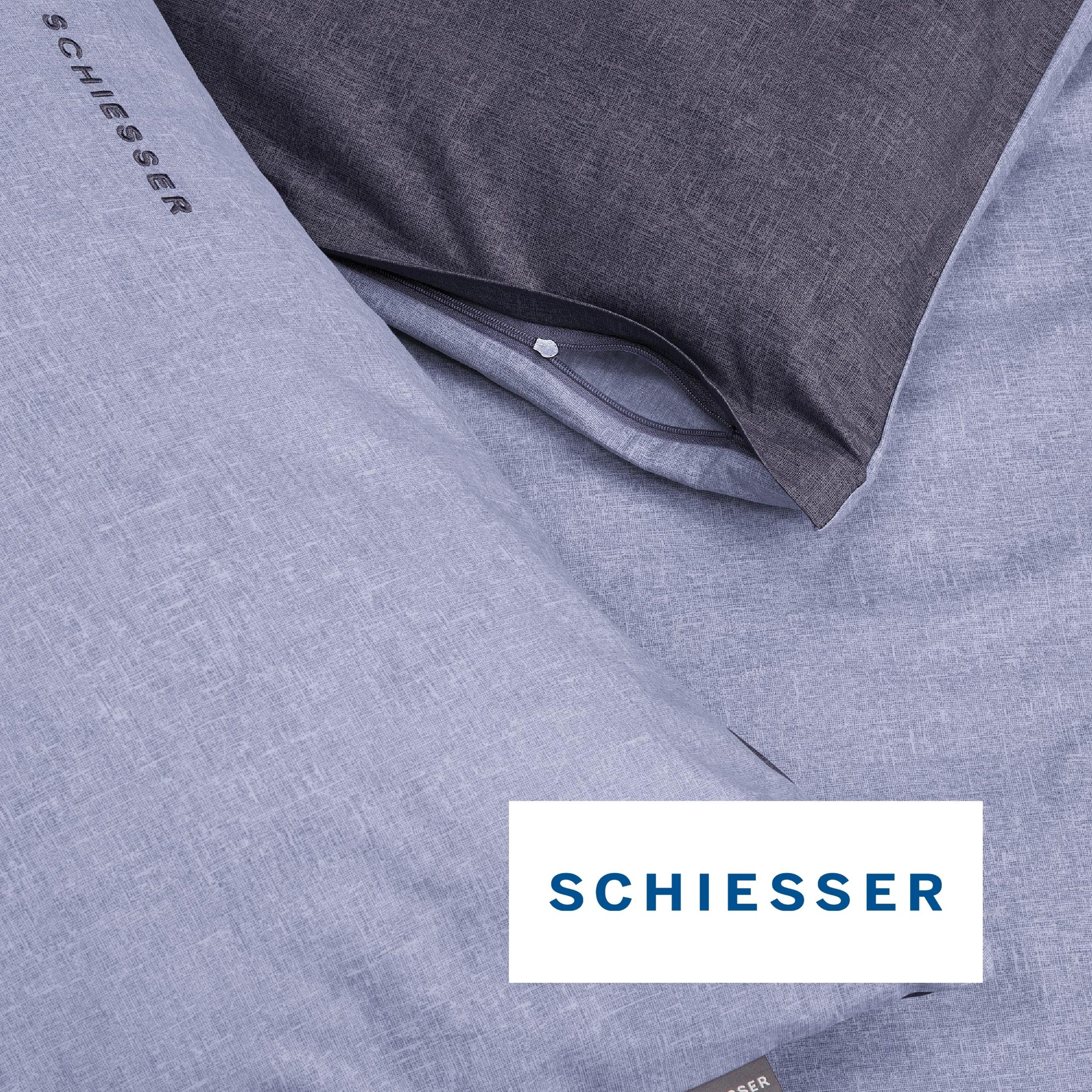 Schiesser Kissenhüllen »Doubleface aus weicher Baumwolle mit edlem Melangeeffekt in Wendeoptik« OEKO-TEX® MADE IN GREEN