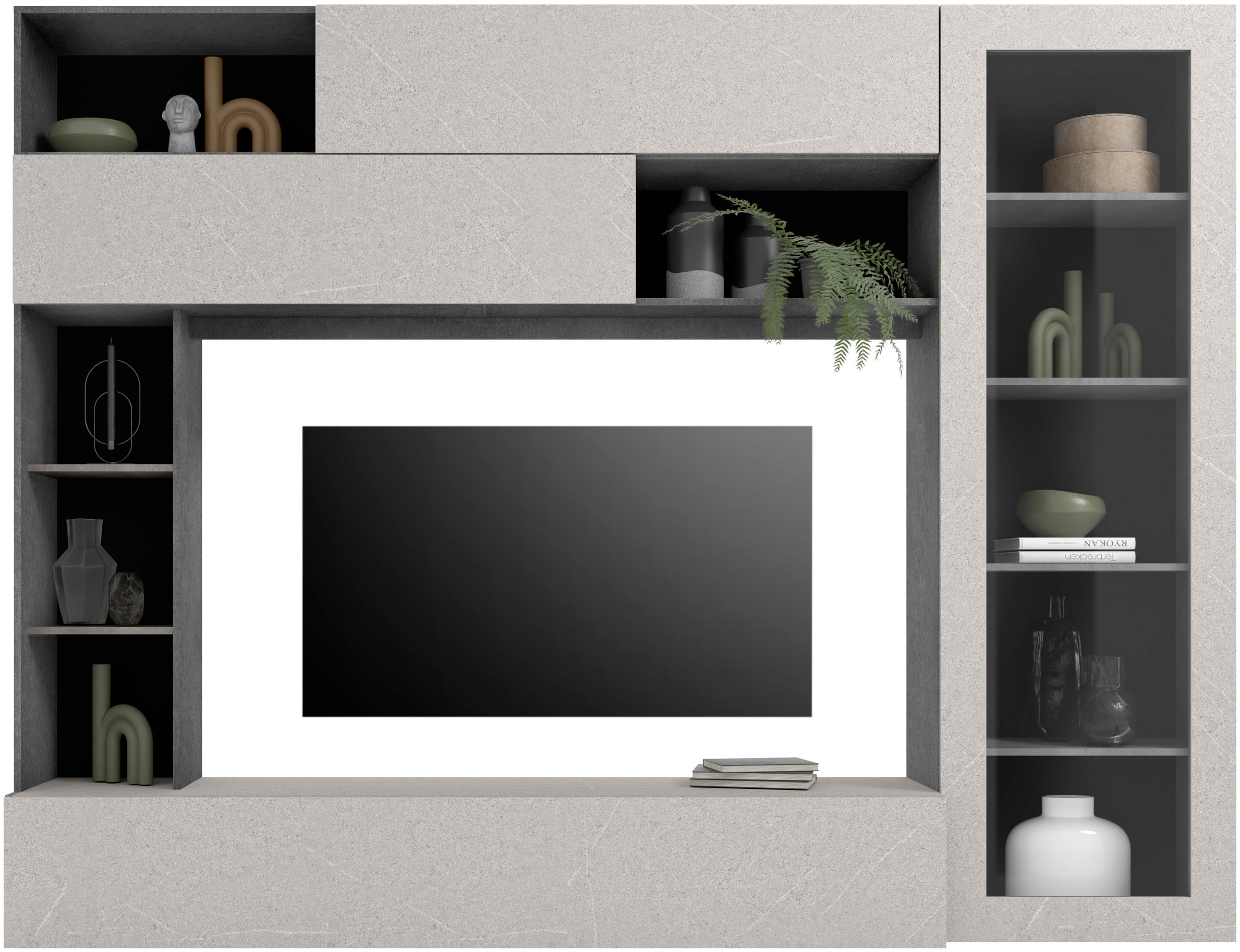 Image of Home affaire Wohnwand "PRATO, Breite 272 cm, Höhe 210 cm, Kompakt-Wohnwand,"