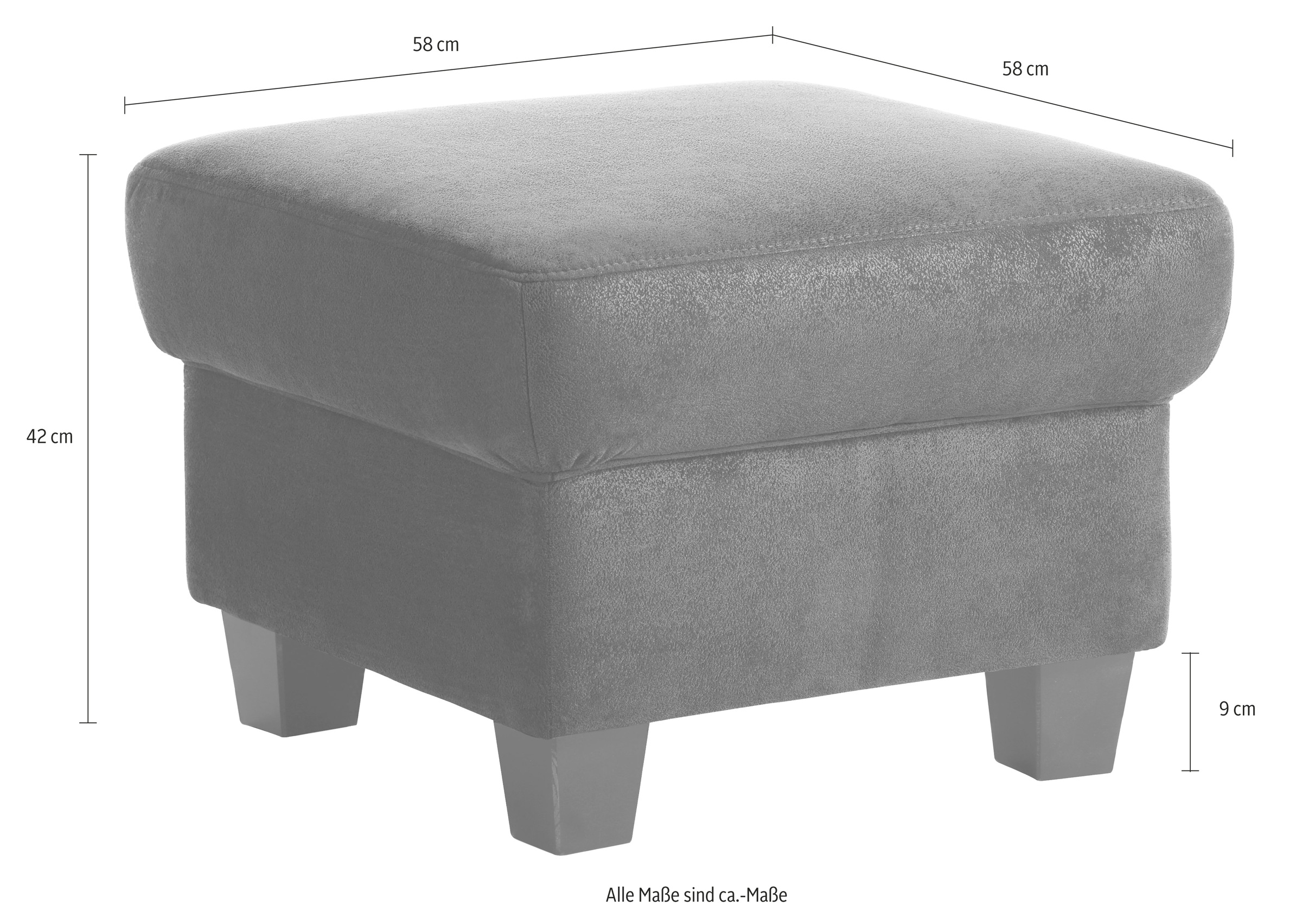 Home affaire Polsterhocker »Yesterday, belastbar bis 140kg/ Sitz«, passend zur "Yesterday"-Serie