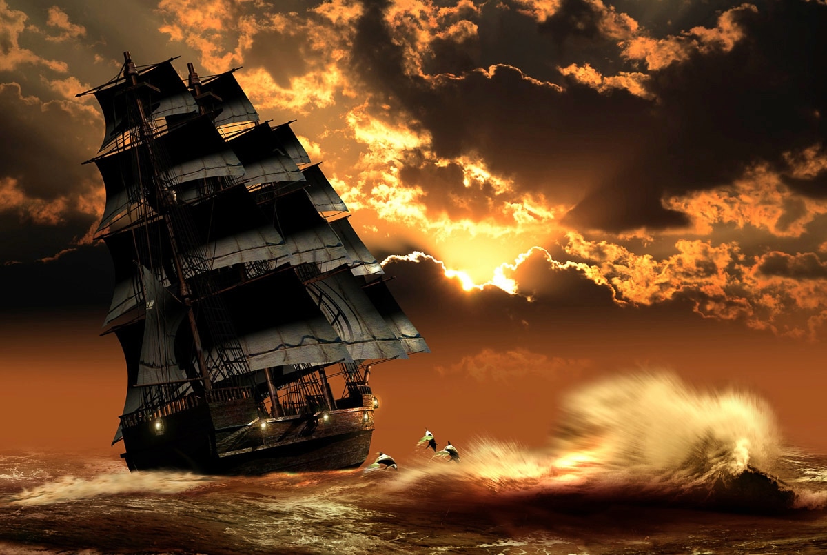 Image of Papermoon Fototapete "Schiff"