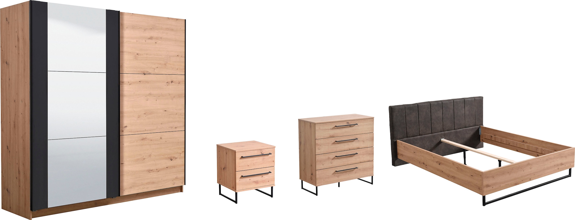 INOSIGN Schlafzimmer-Set »Sardinia« Set, 5 Stk. tlg. aus FSC-zertifiziertem Holzwerkstoff, Made in Europe