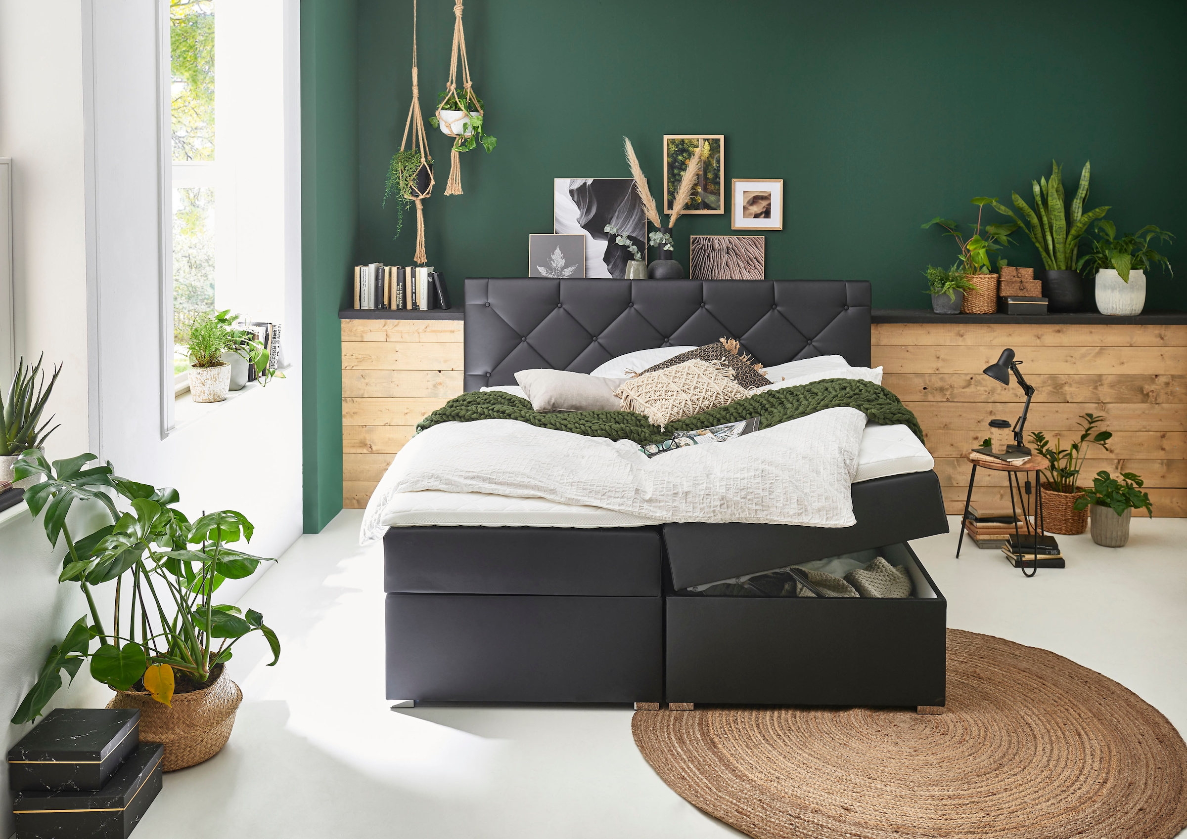 ATLANTIC home collection Lit de boxe »Meike« mit XXL-Bettkasten und Topper
