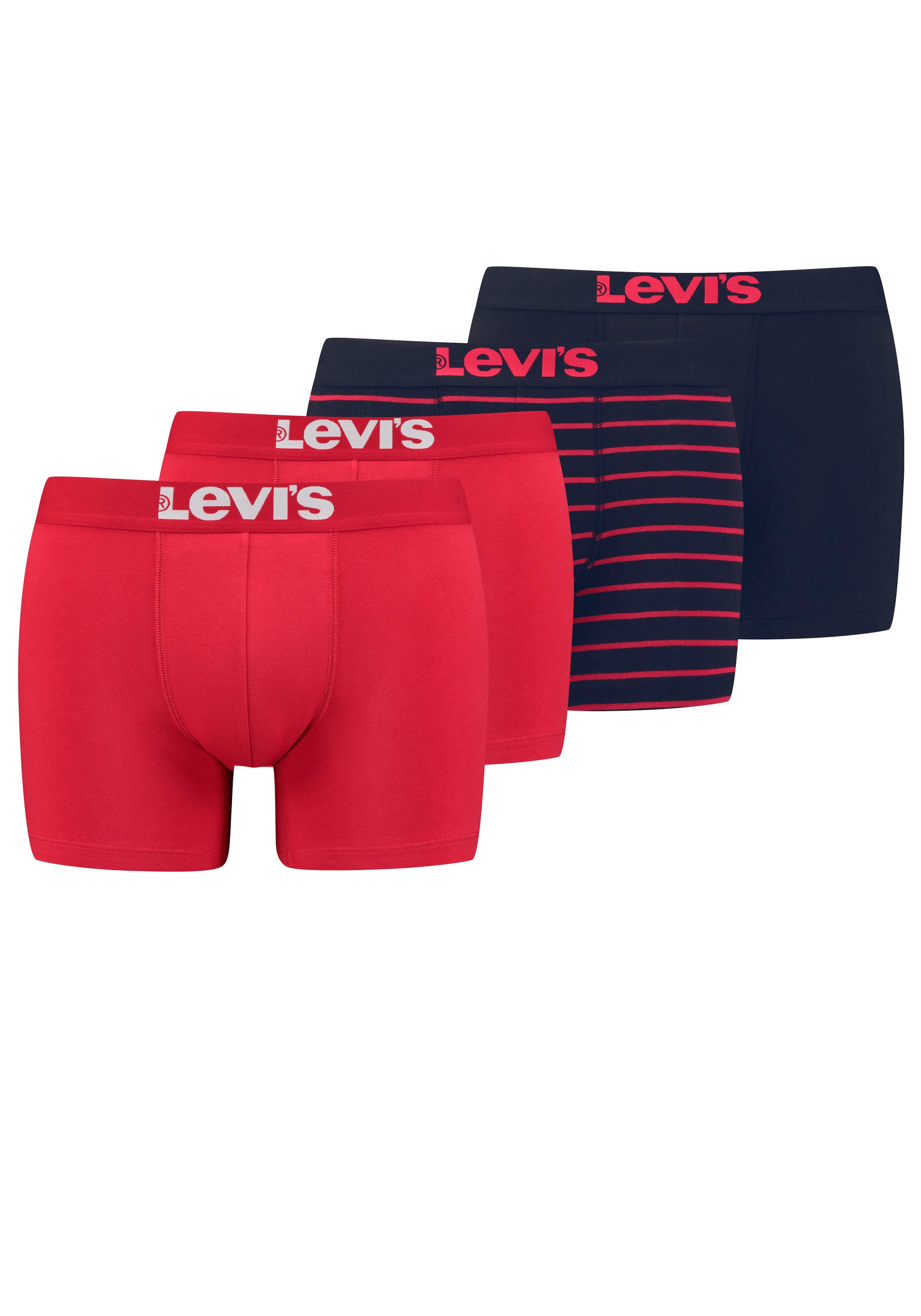 Boxershorts, (Packung, 4er-Pack), mit breitem Logobund