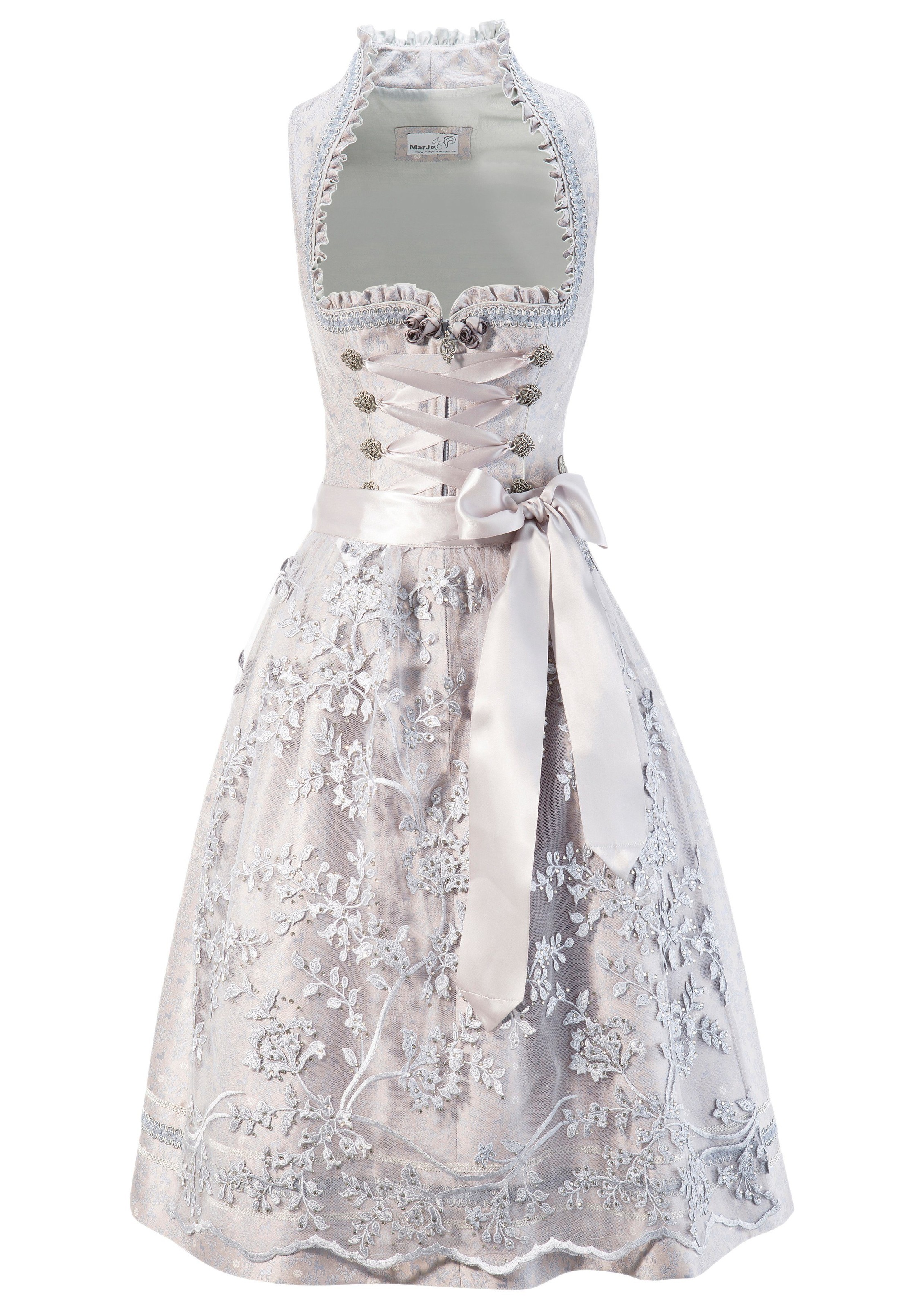 Image of MarJo Dirndl »Goldfarbena«, (2 tlg.), Damen, midi mit Glitzersteinchen bestickter Tüllschürze bei Ackermann Versand Schweiz