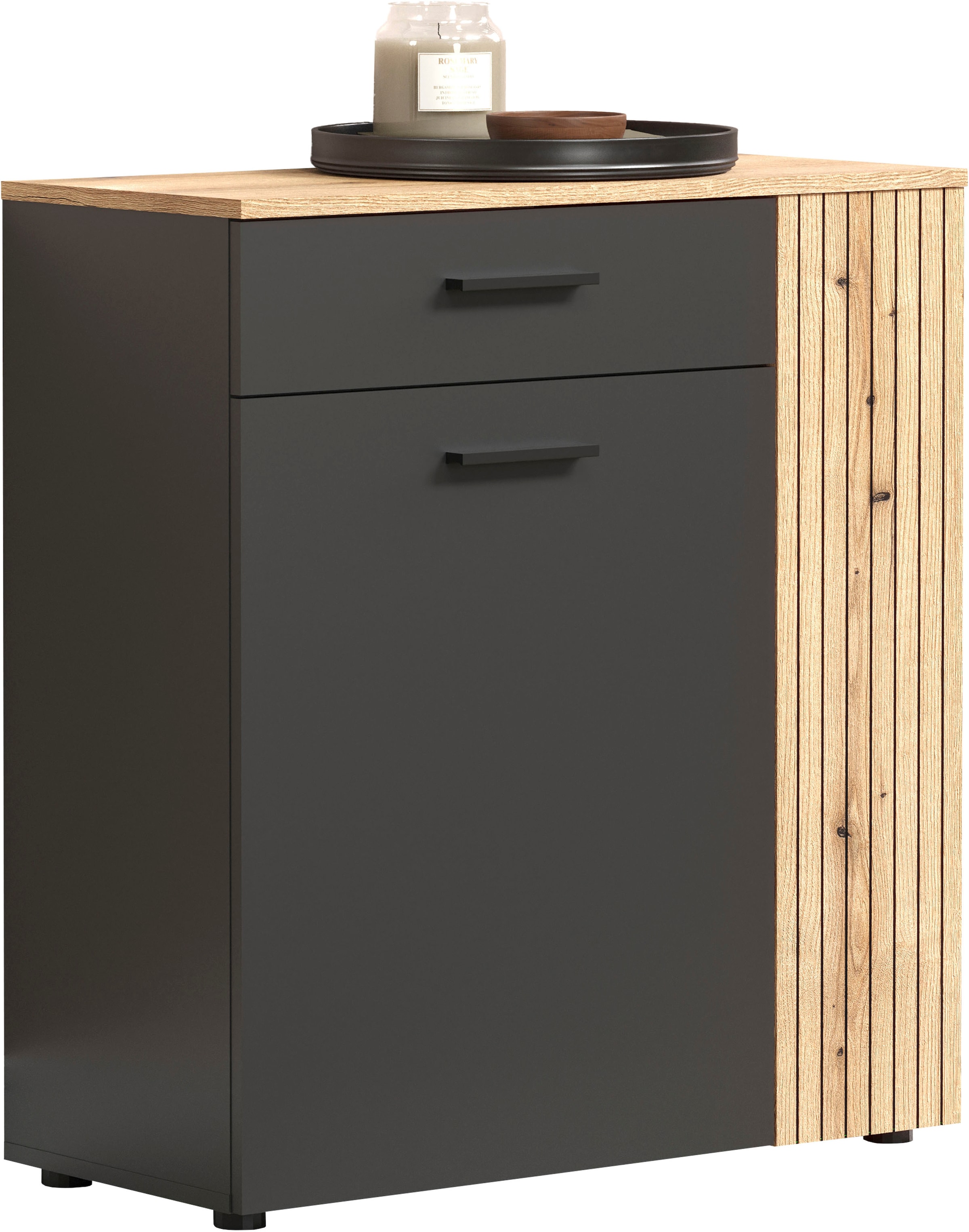 Home affaire Schuhschrank »Estepona« 1 Stk. tlg. Schuhkommode mit 2 Türen und Schubkasten – (B/T/H) 80/36/88 cm