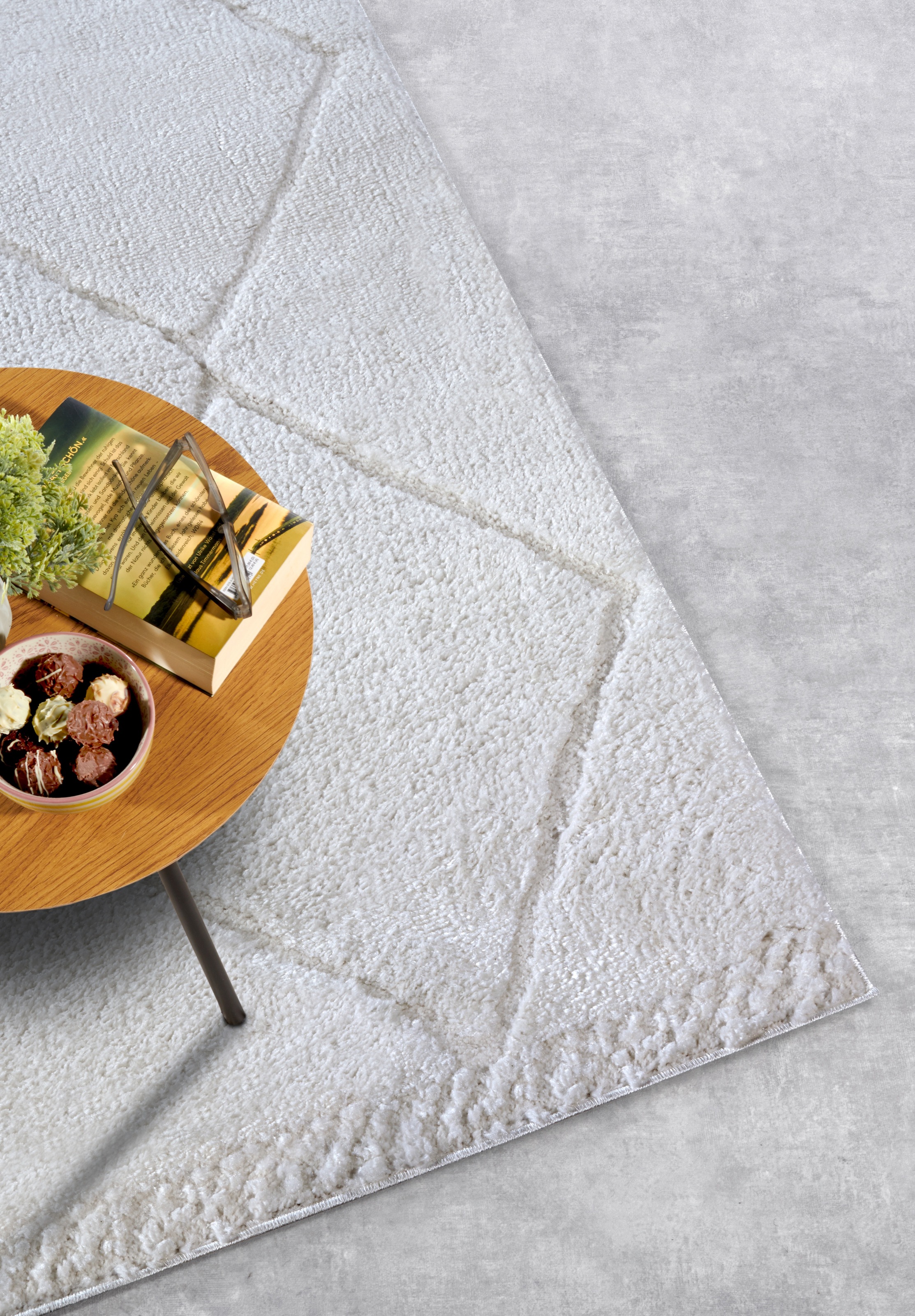 ELLE DECORATION Designteppich »Perrotin«, rechteckig, 18 mm Höhe, Läufer, Shaggy, flauschig, weich, Langflor, modern, Hoch Tief Effekt