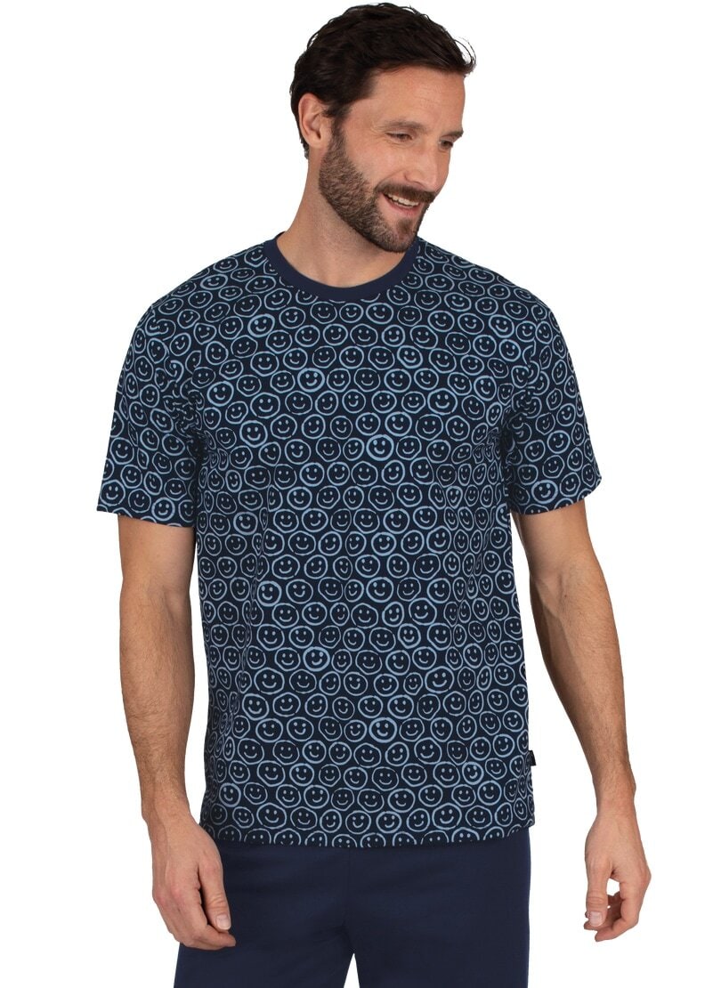 ♕ Trigema T-Shirt »TRIGEMA T-Shirt auf versandkostenfrei mit Smiley-Muster« freundlichem