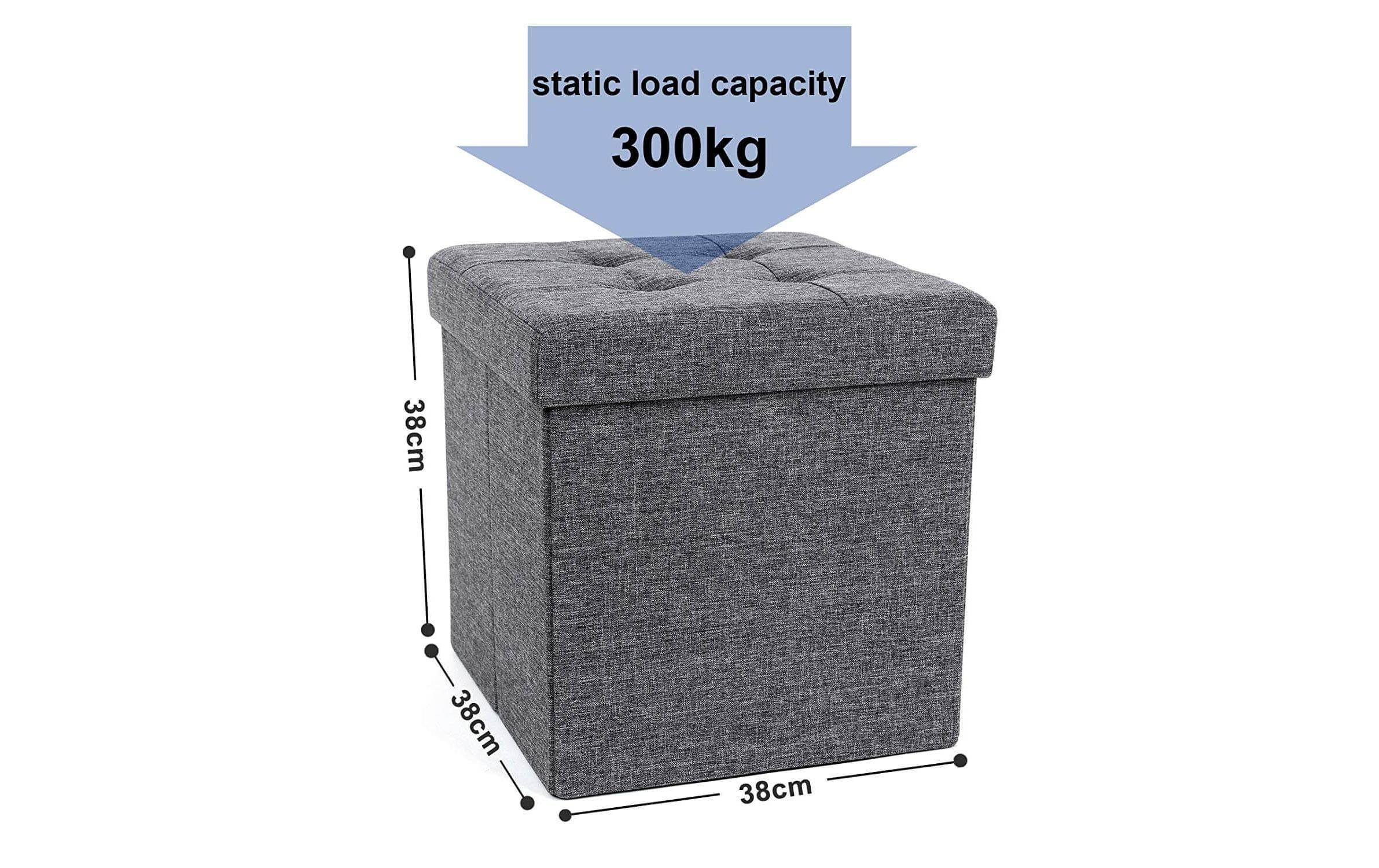 SONGMICS Hocker »Hocker mit Stauraum, Dunkelgrau«