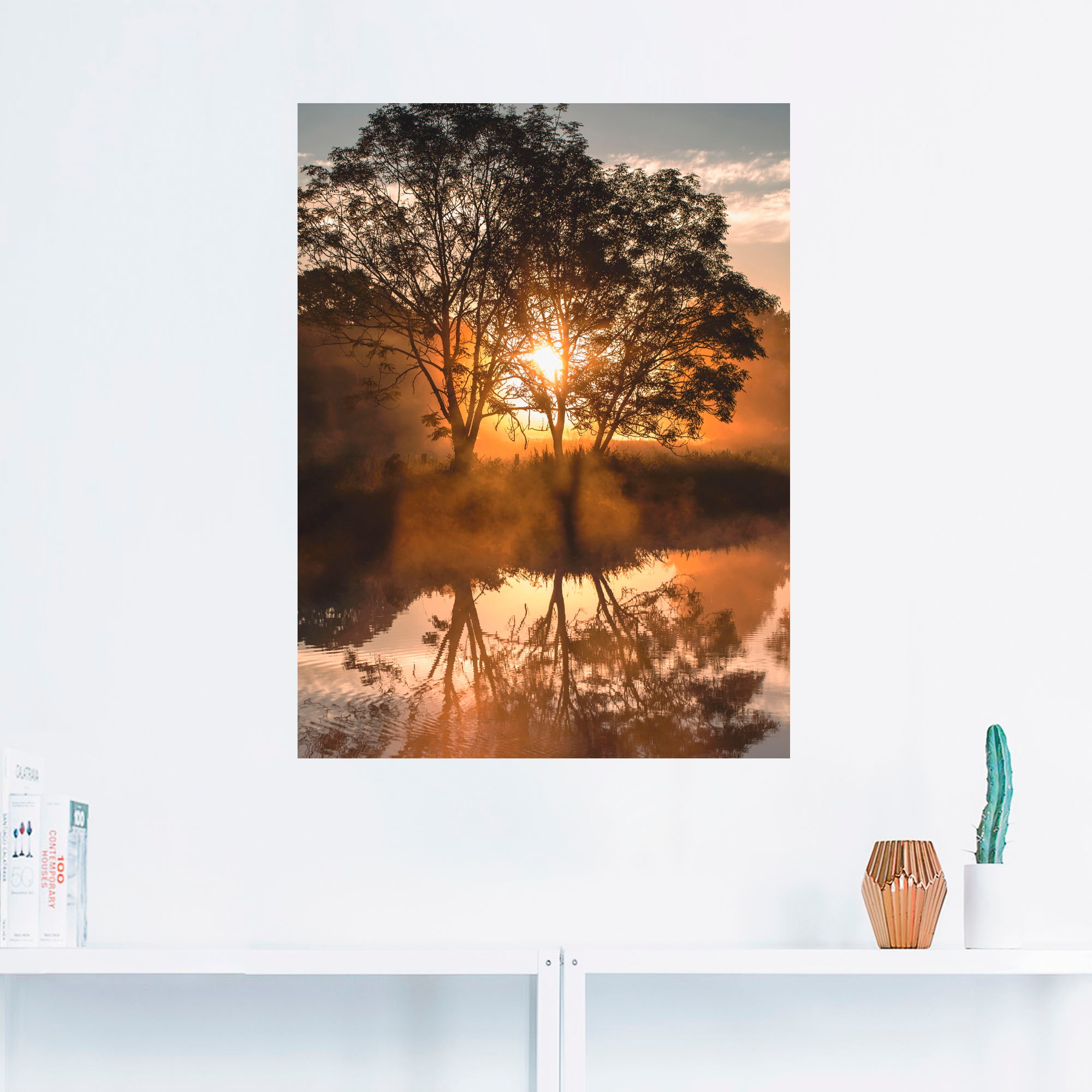 Image of Artland Wandbild »Früh morgens, wenn der Tag erwacht«, Gewässer, (1 St.), in vielen Grössen & Produktarten - Alubild / Outdoorbild für den Aussenbereich, Leinwandbild, Poster, Wandaufkleber / Wandtattoo auch für Badezimmer geeignet bei Ackermann Versand S