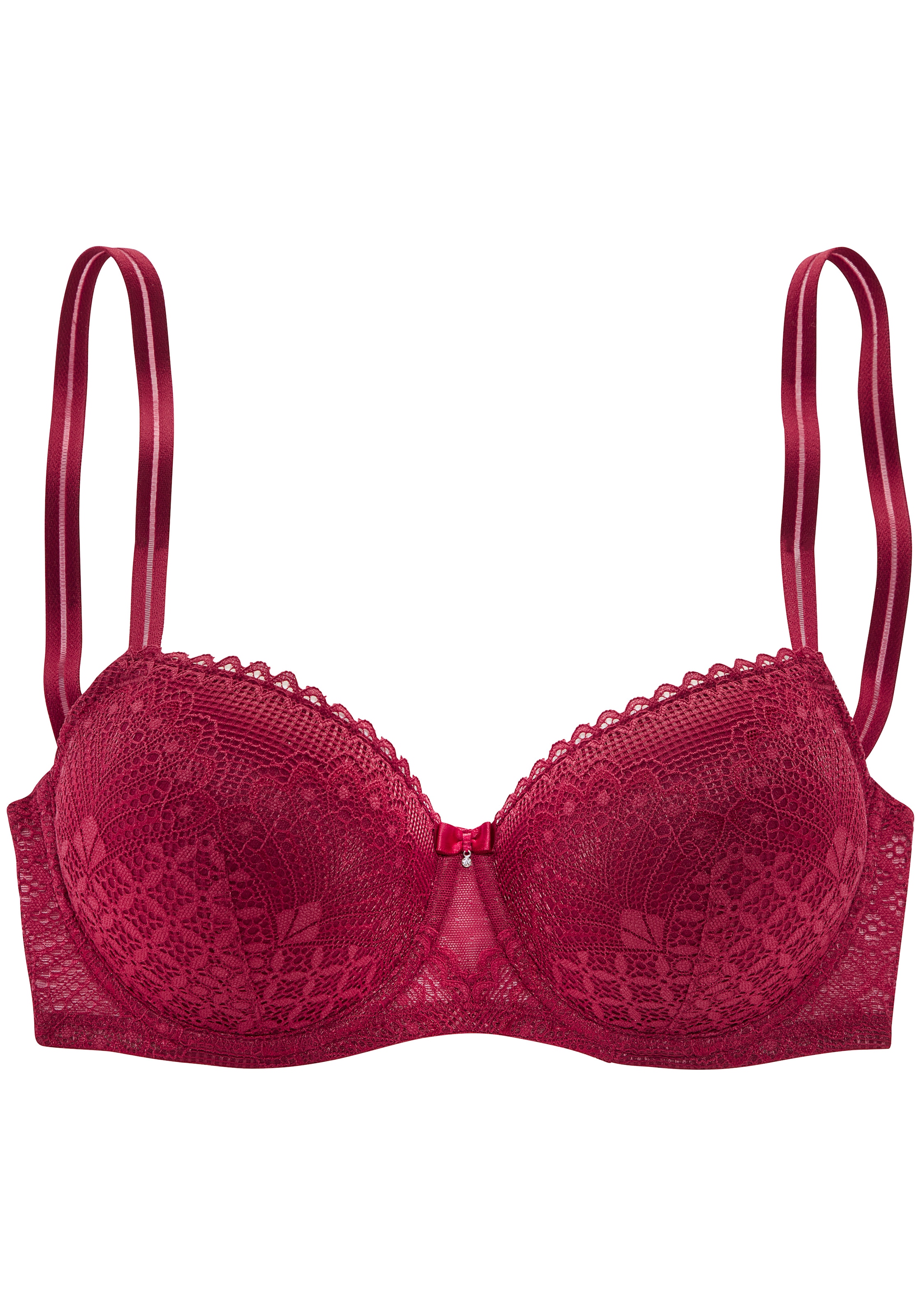 s.Oliver Soutiens-gorge moulés »Denise« en coupe balconnet en dentelle et mesh fantaisie, lingerie sexy
