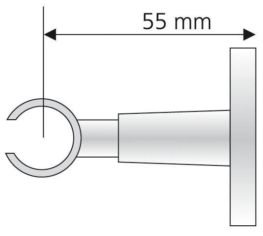 Liedeco Deckenträger für Gardinenstangen für Gardinenstangen Ø 16 mm