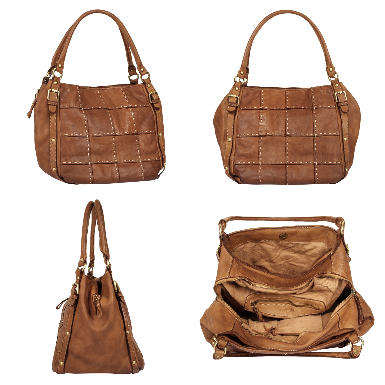 Samantha Look Shopper, echt Leder, Made in Italy